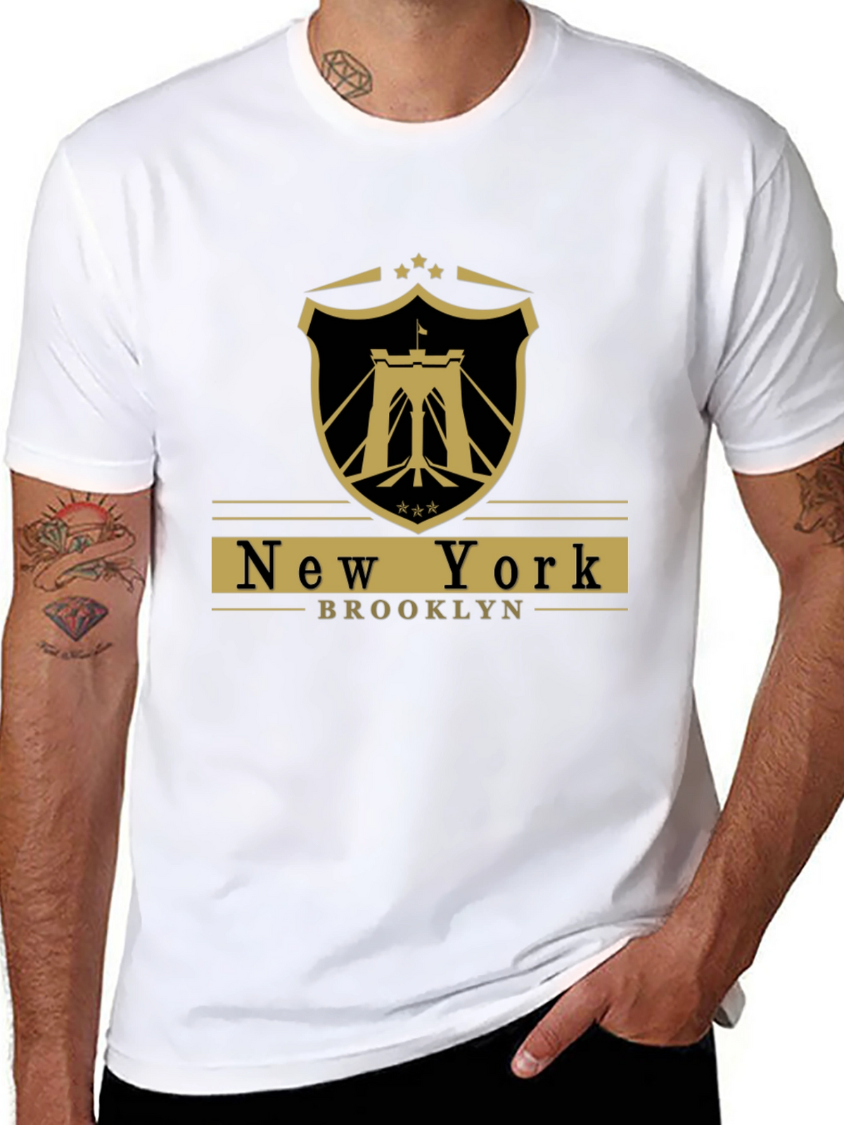 New York Brooklyn Black Graphic T-Shirt