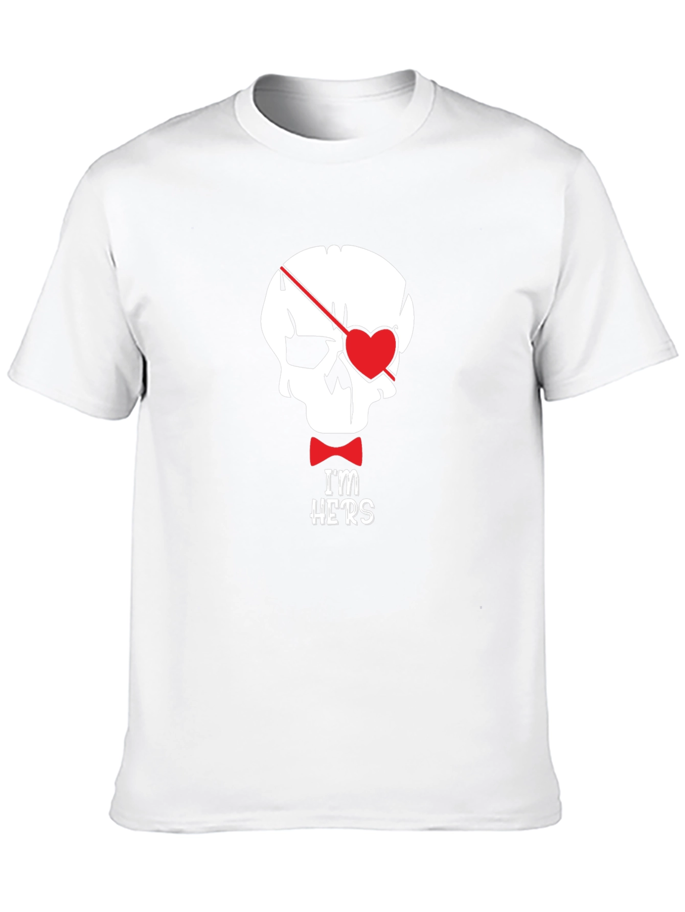 Skull Pirate Heart Im Hers Graphic Tee
