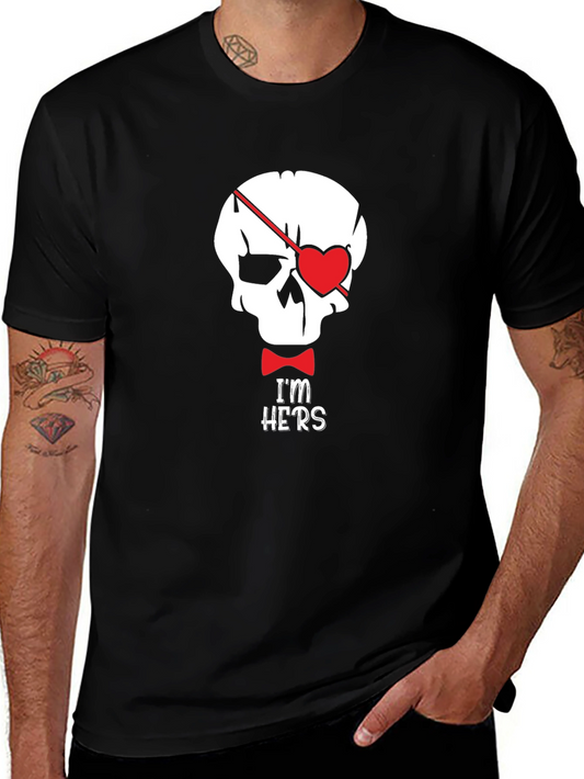 Skull Pirate Heart Im Hers Graphic Tee