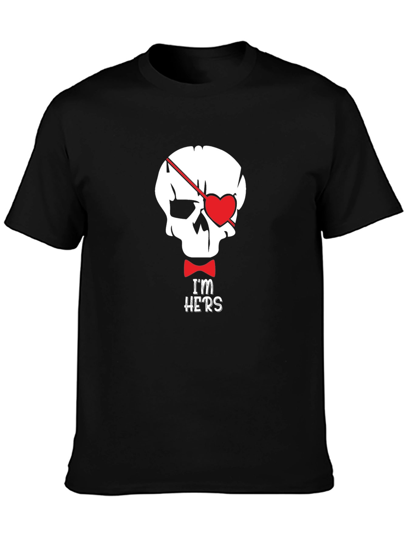 Skull Pirate Heart Im Hers Graphic Tee