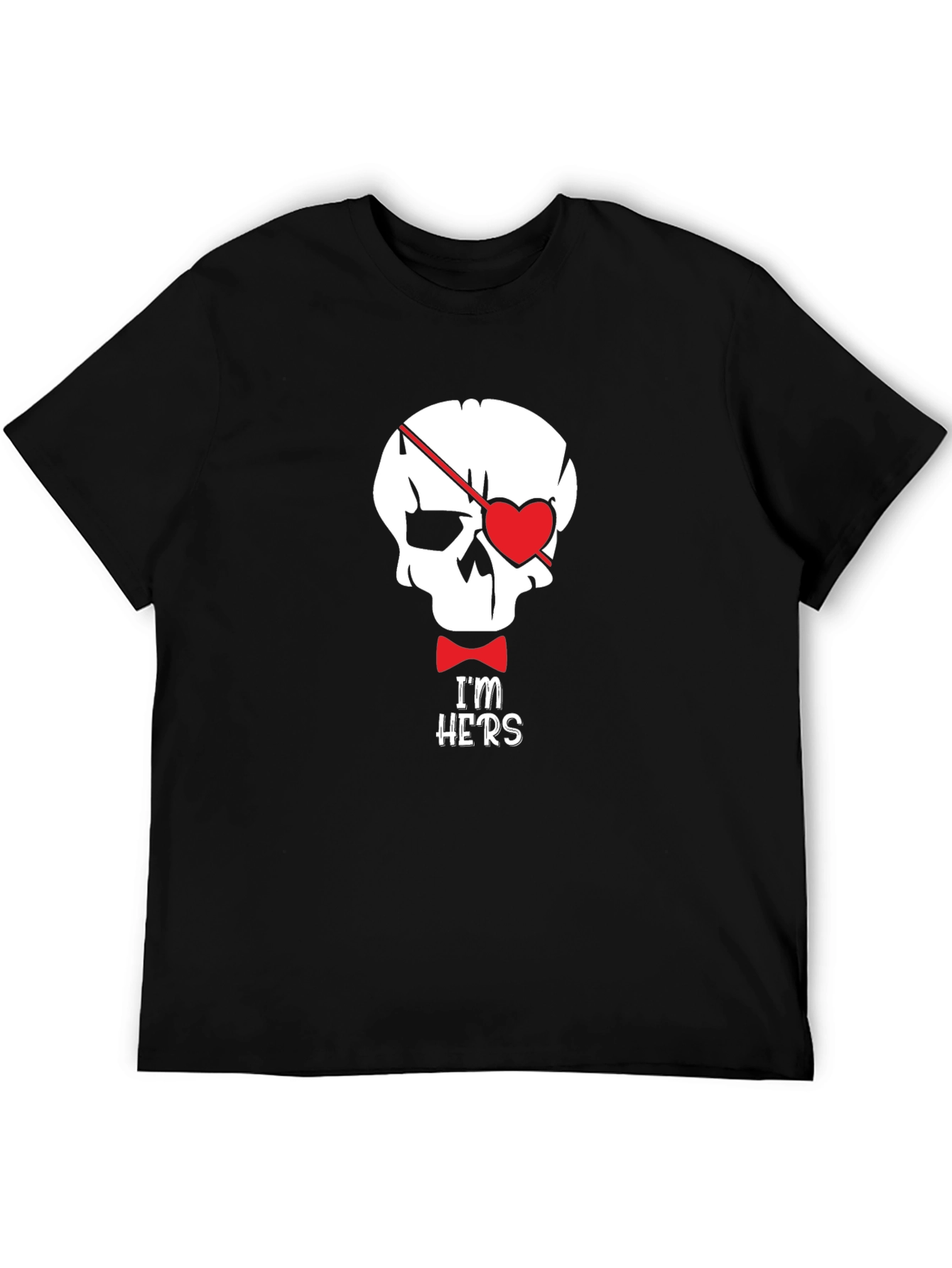 Skull Pirate Heart Im Hers Graphic Tee