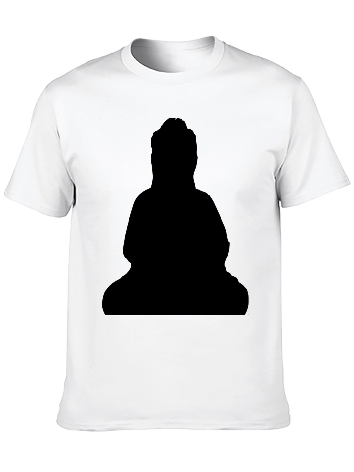 Black Buddha Silhouette T-Shirt - Classic Style
