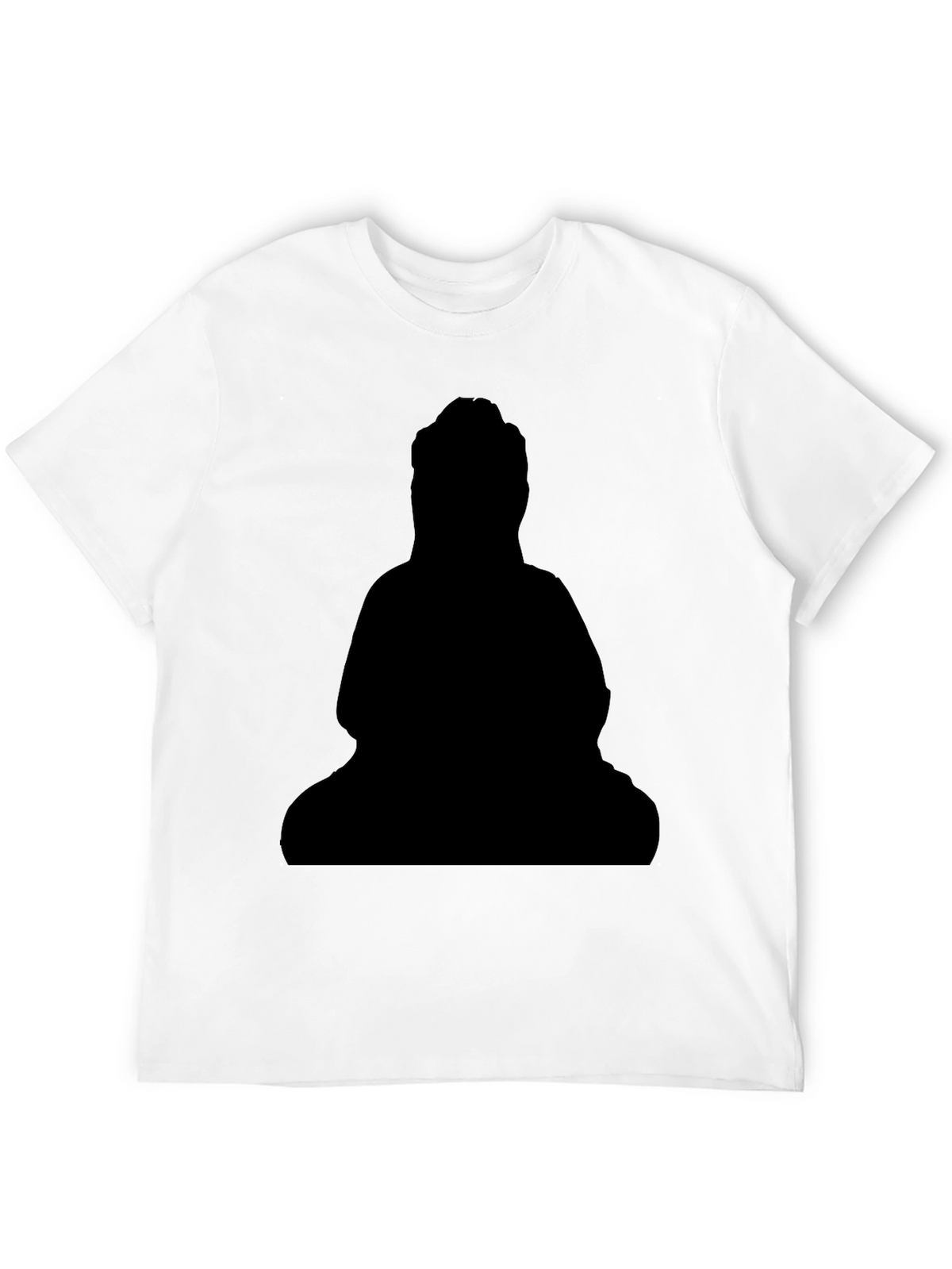 Black Buddha Silhouette T-Shirt - Classic Style