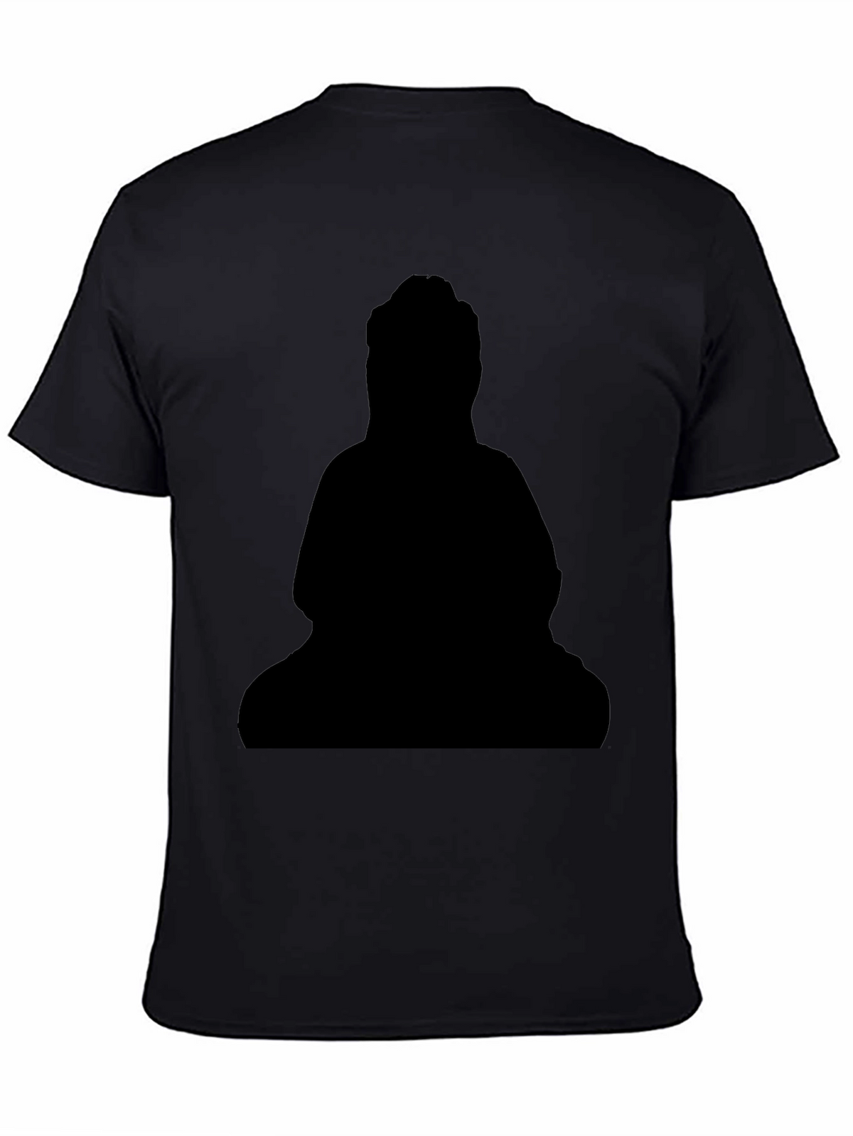 Black Buddha Silhouette T-Shirt - Classic Style