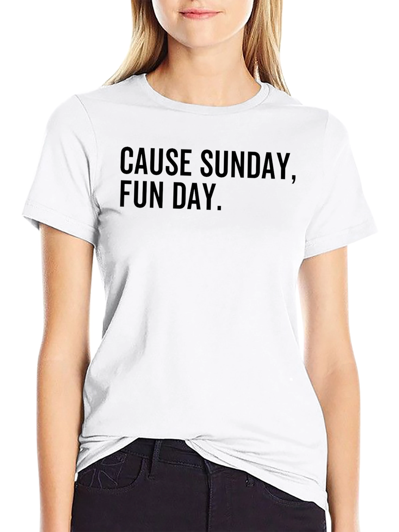 Cause Sunday Fun Day. Black Graphic T-Shirt