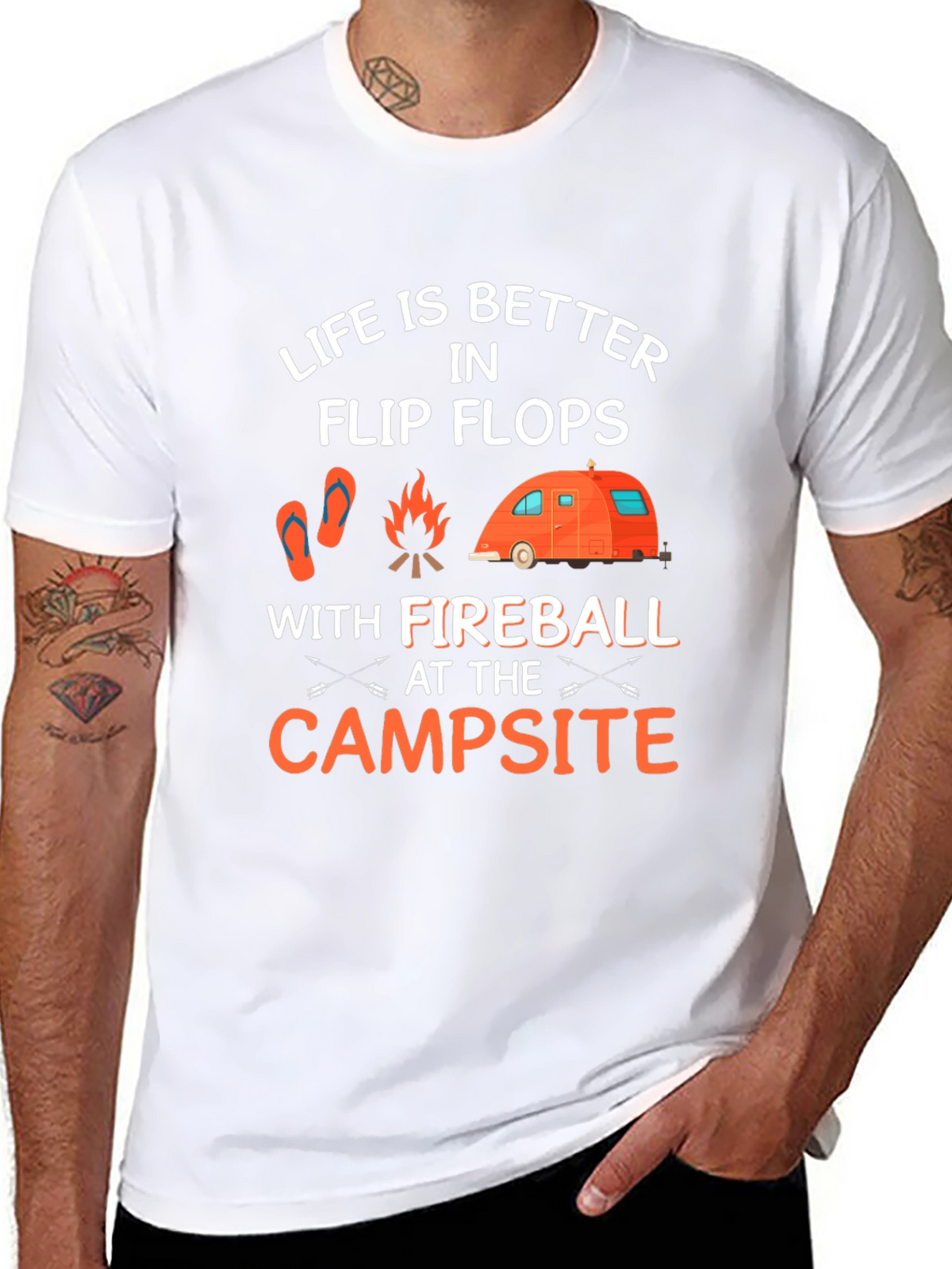Life is Better in Flip Flops Camping T-Shirt
