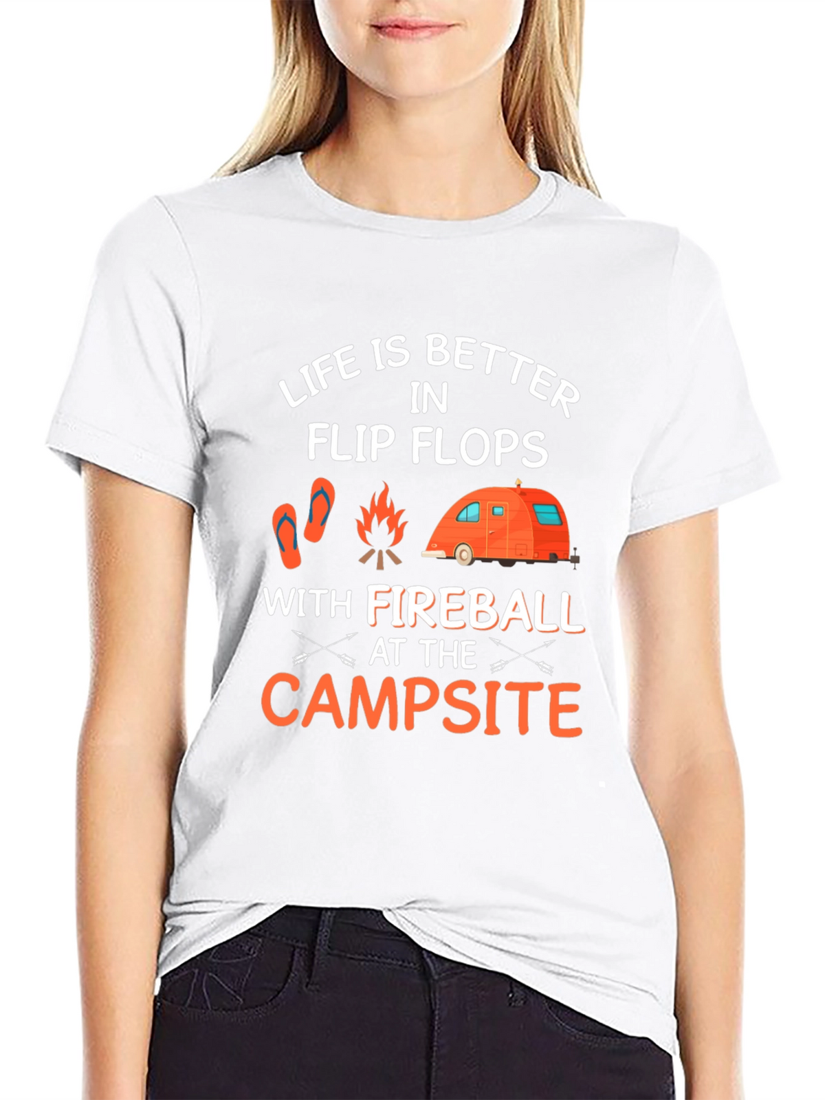 Life is Better in Flip Flops Camping T-Shirt