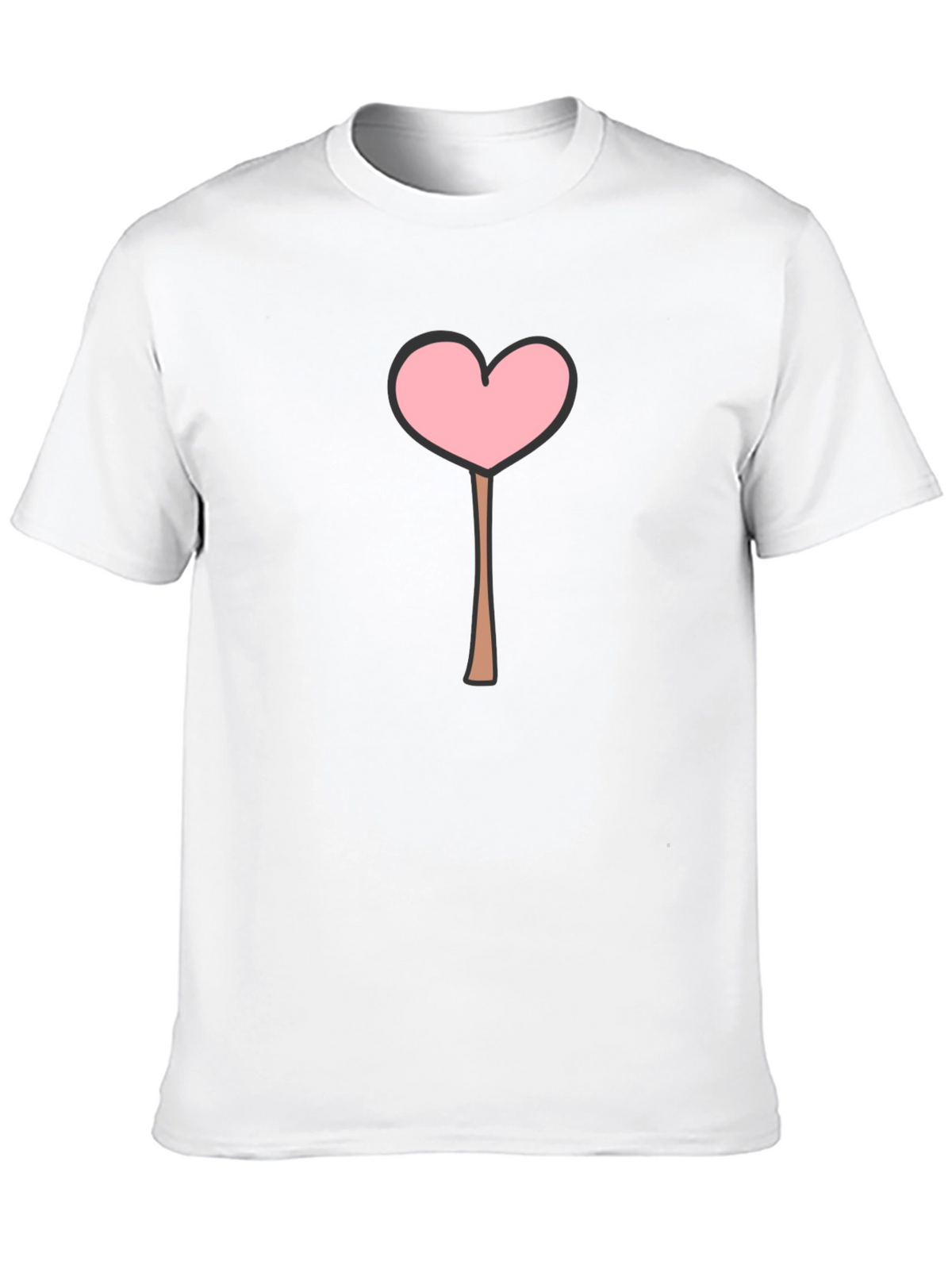 Heart Lollipop Graphic Tee - Black