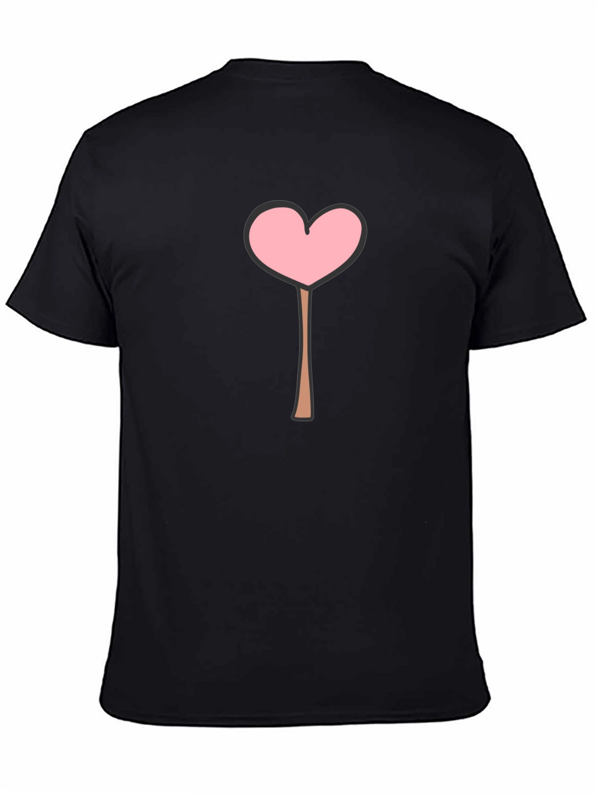 Heart Lollipop Graphic Tee - Black