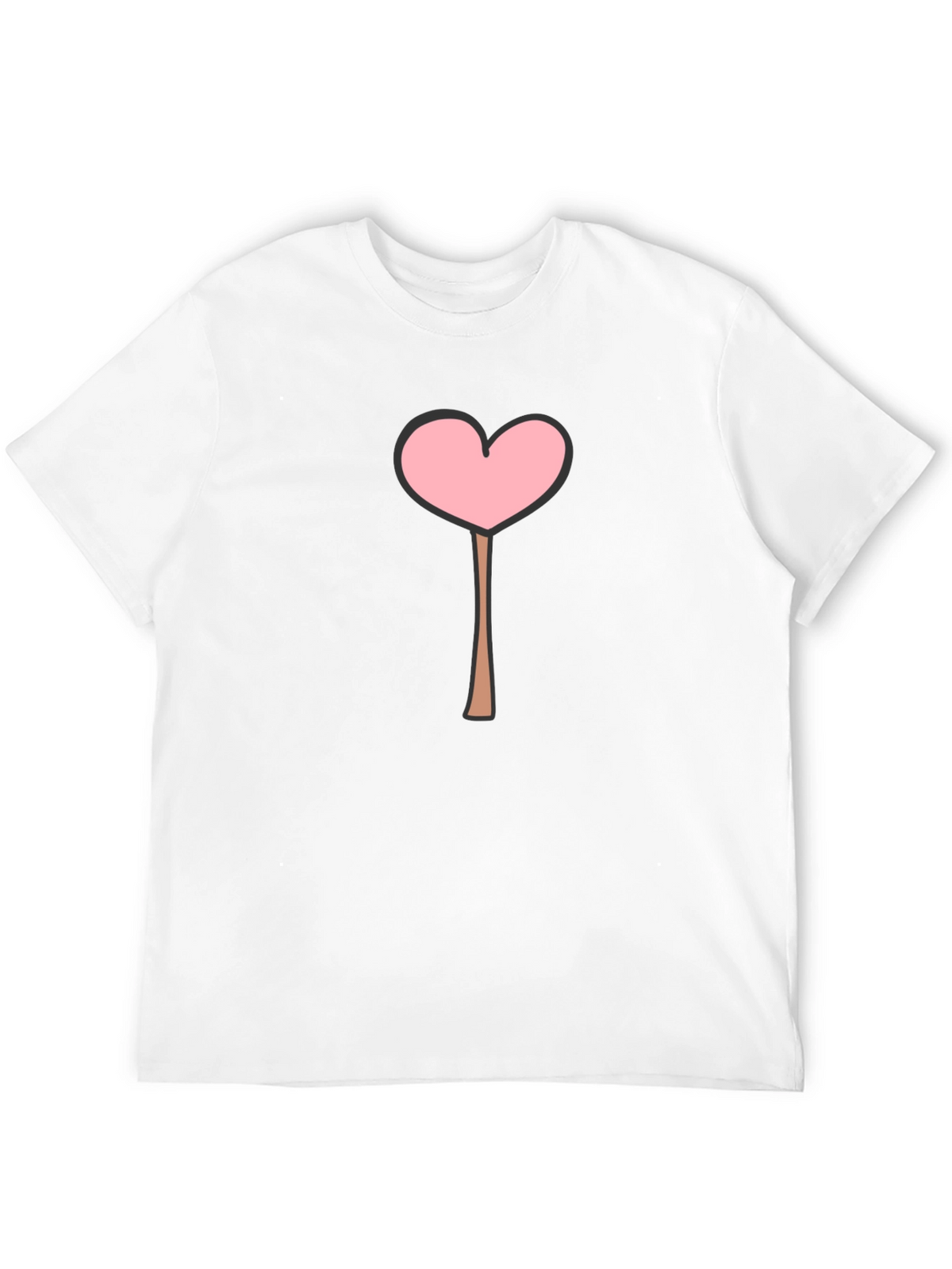 Heart Lollipop Graphic Tee - Black