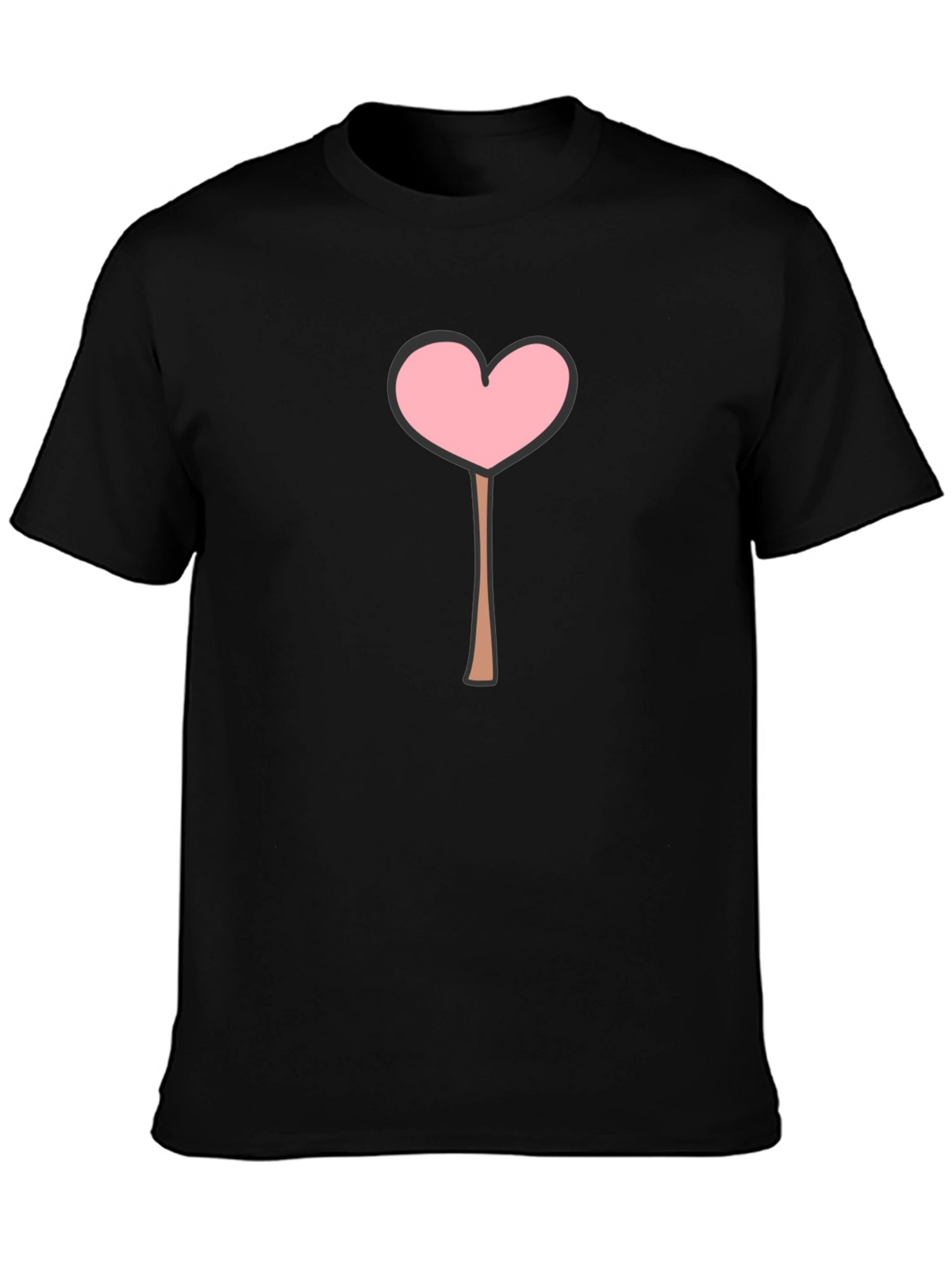 Heart Lollipop Graphic Tee - Black