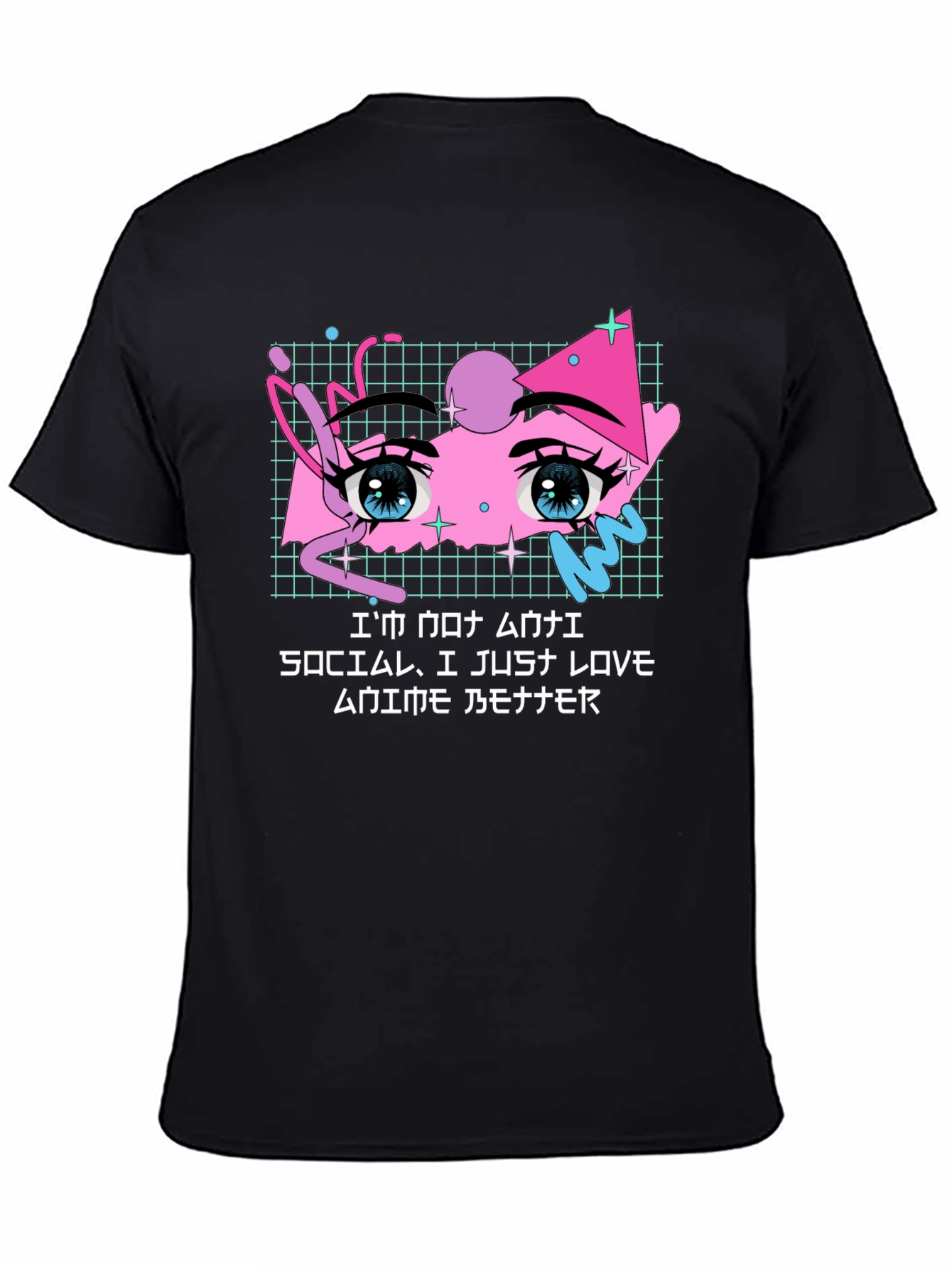 Anime Lover Graphic T-Shirt - Black