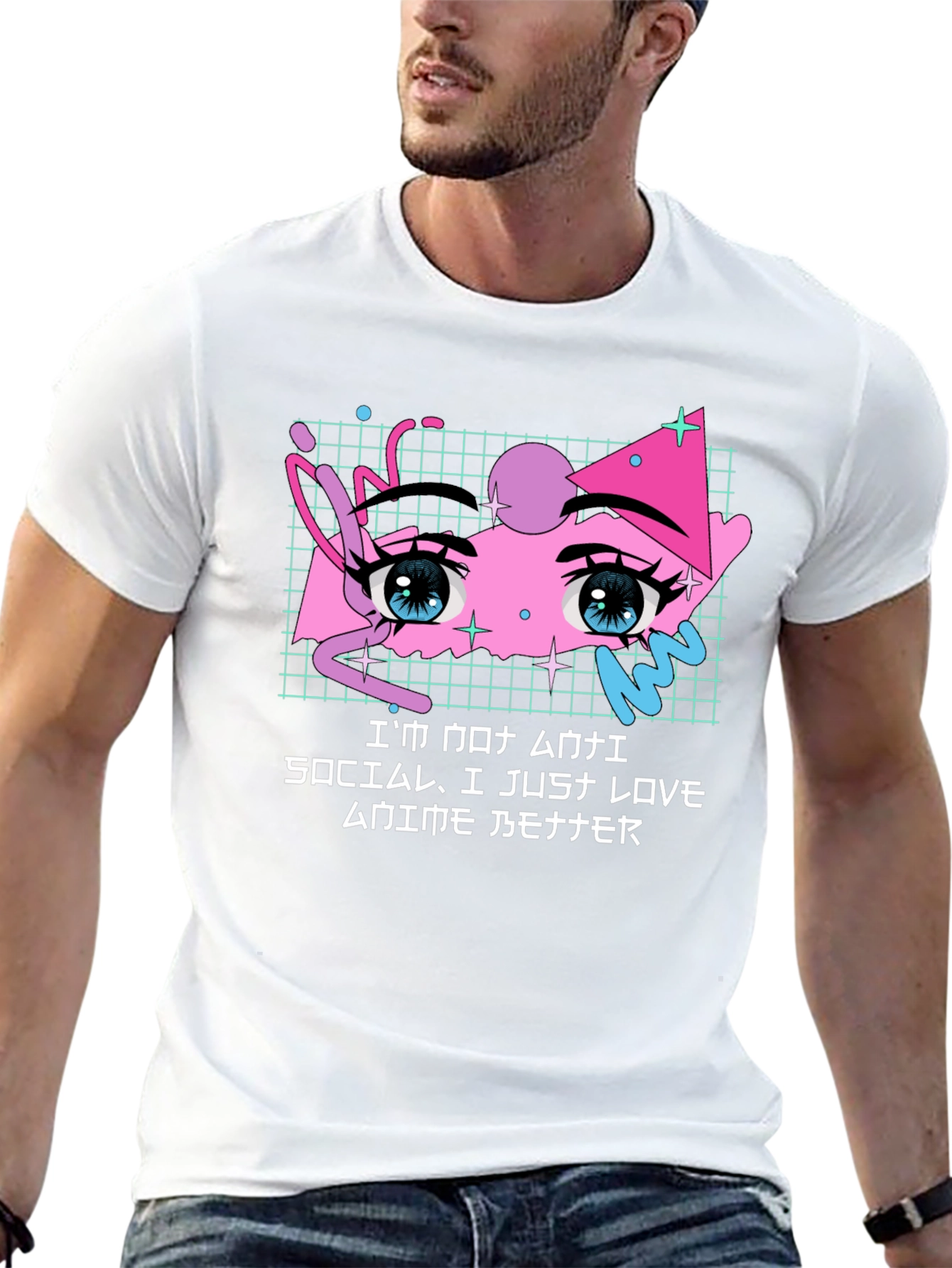 Anime Lover Graphic T-Shirt - Black