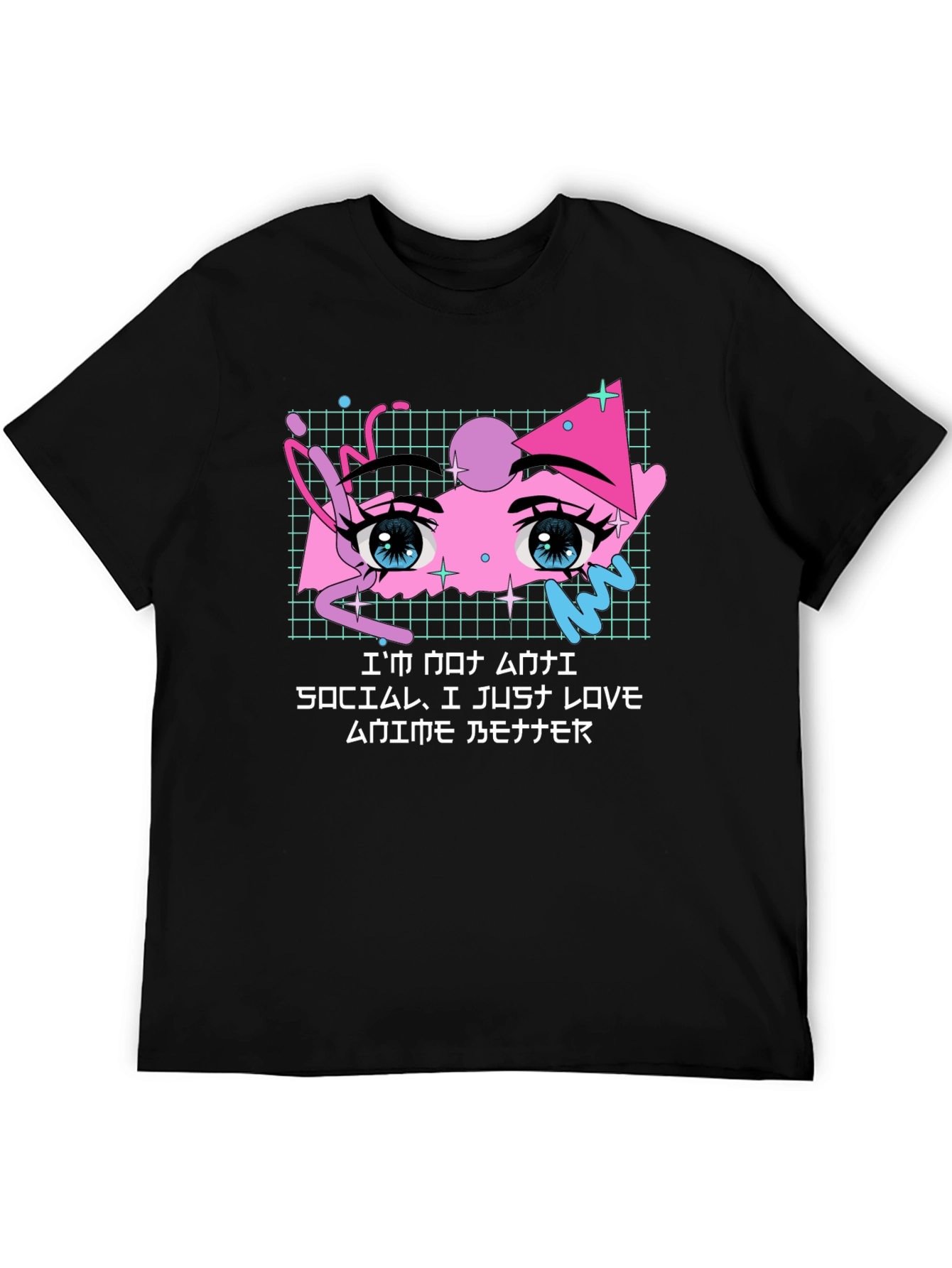 Anime Lover Graphic T-Shirt - Black