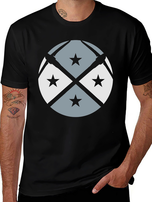 Pickaxe & Stars Graphic Tee - Cool Casual Style