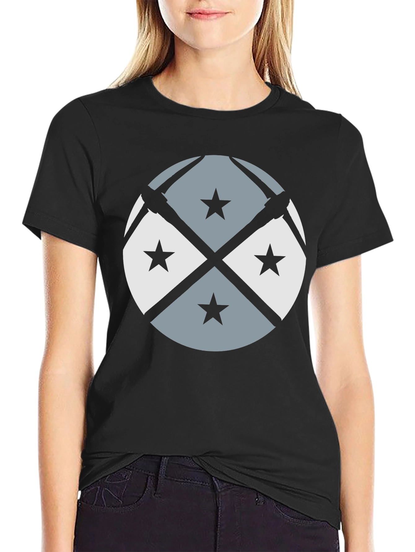 Pickaxe & Stars Graphic Tee - Cool Casual Style