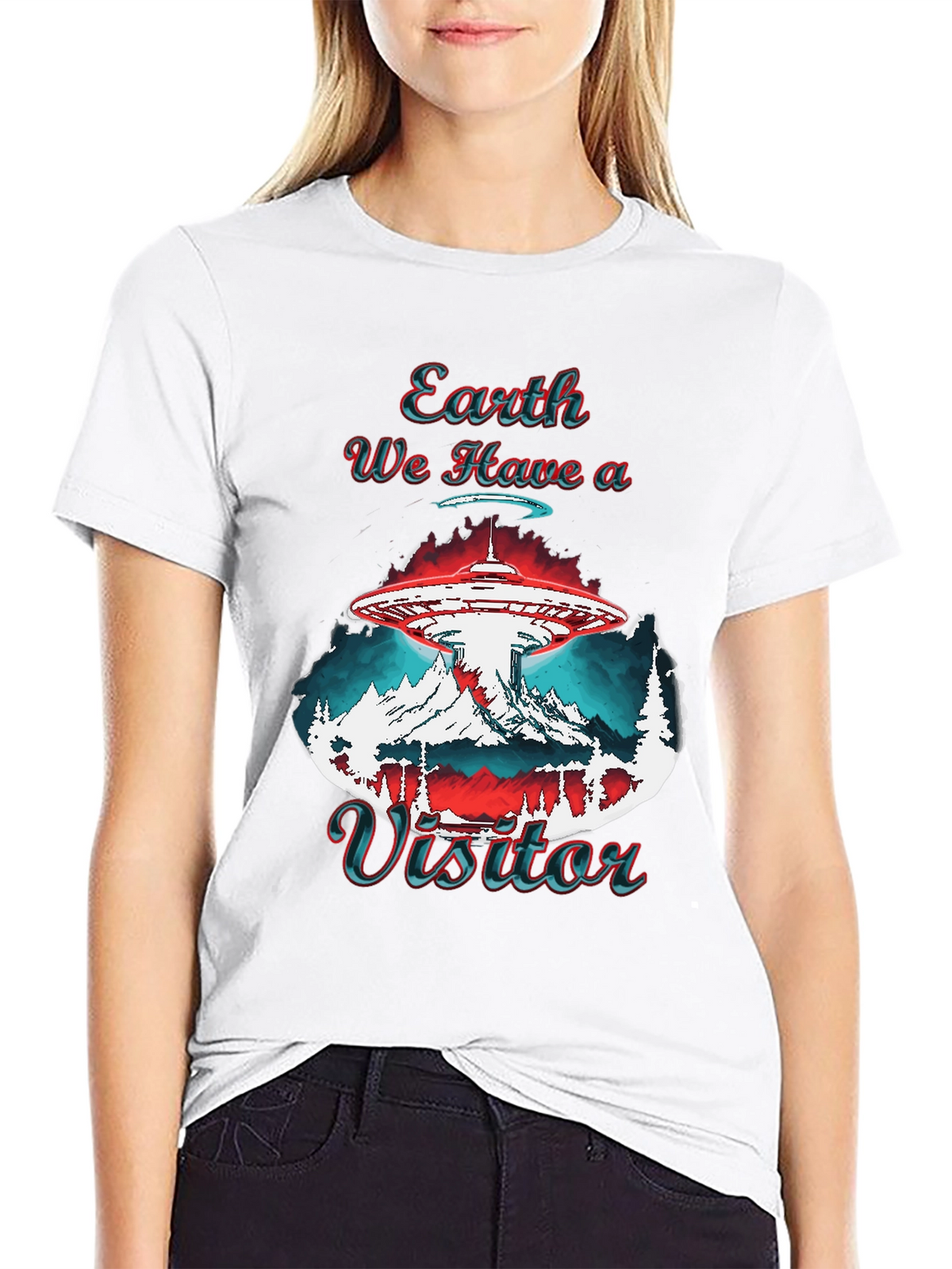 Earth We Have a Visitor Graphic T-Shirt