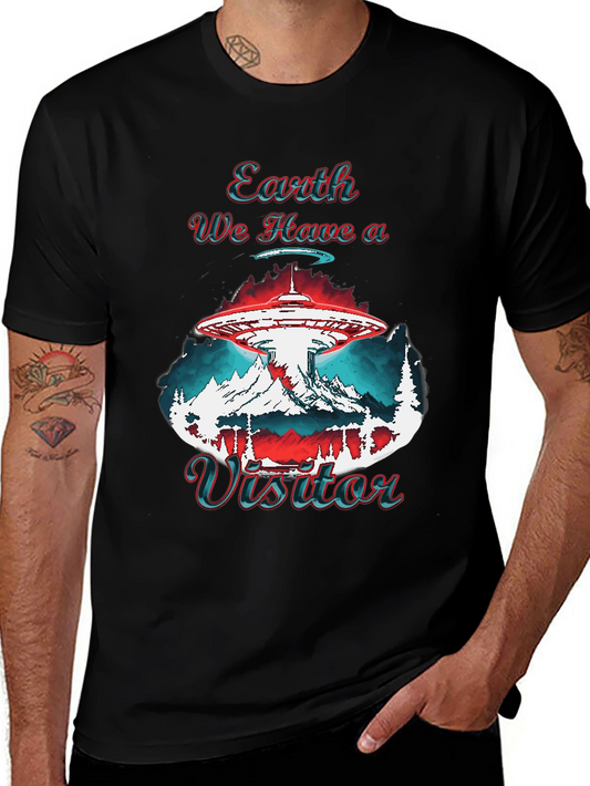 Earth We Have a Visitor Graphic T-Shirt