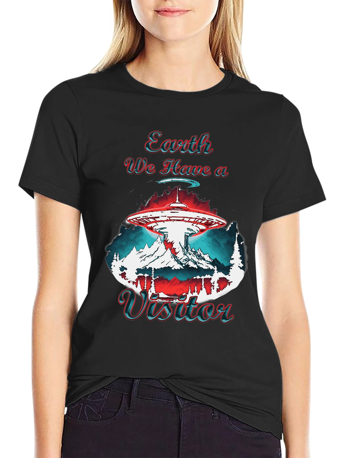 Earth We Have a Visitor Graphic T-Shirt