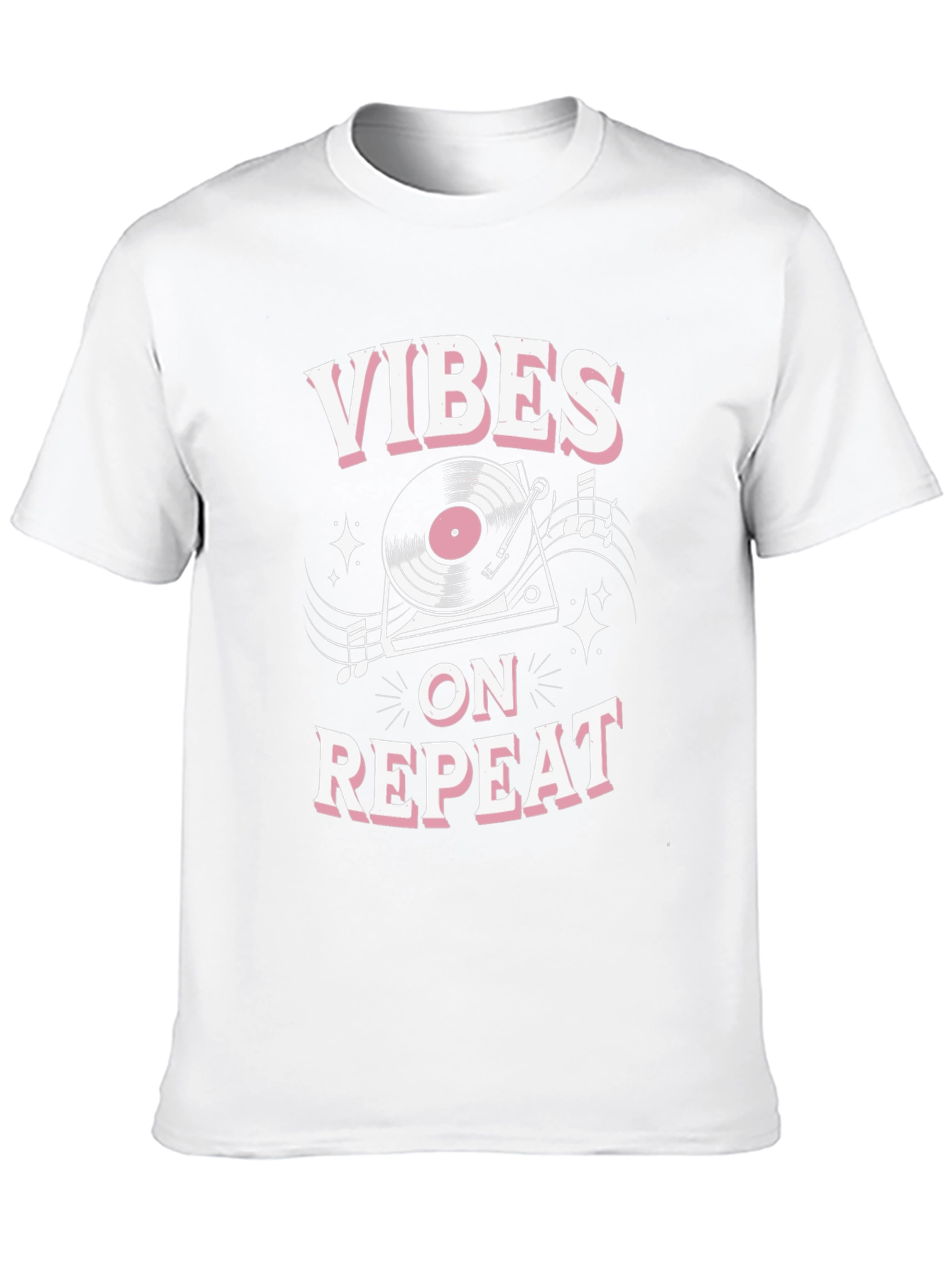 Vibes on Repeat Graphic T-Shirt - Black