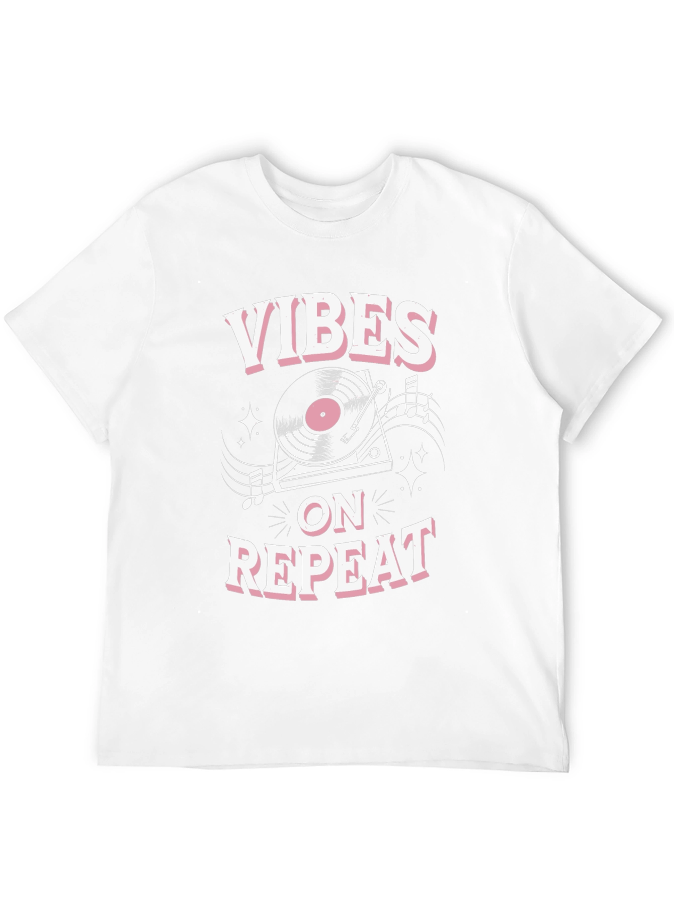 Vibes on Repeat Graphic T-Shirt - Black