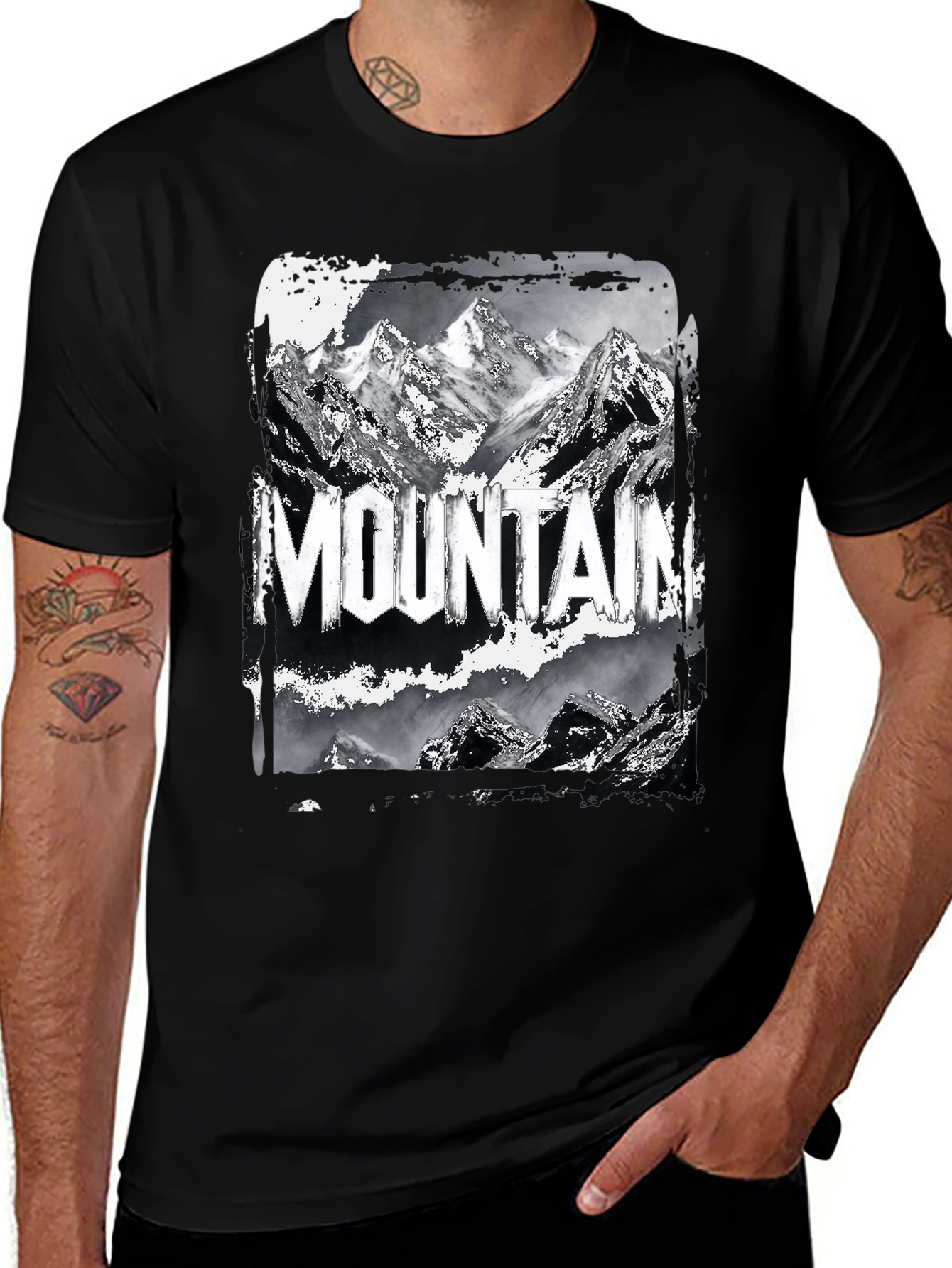 Mountain Graphic Black T-Shirt