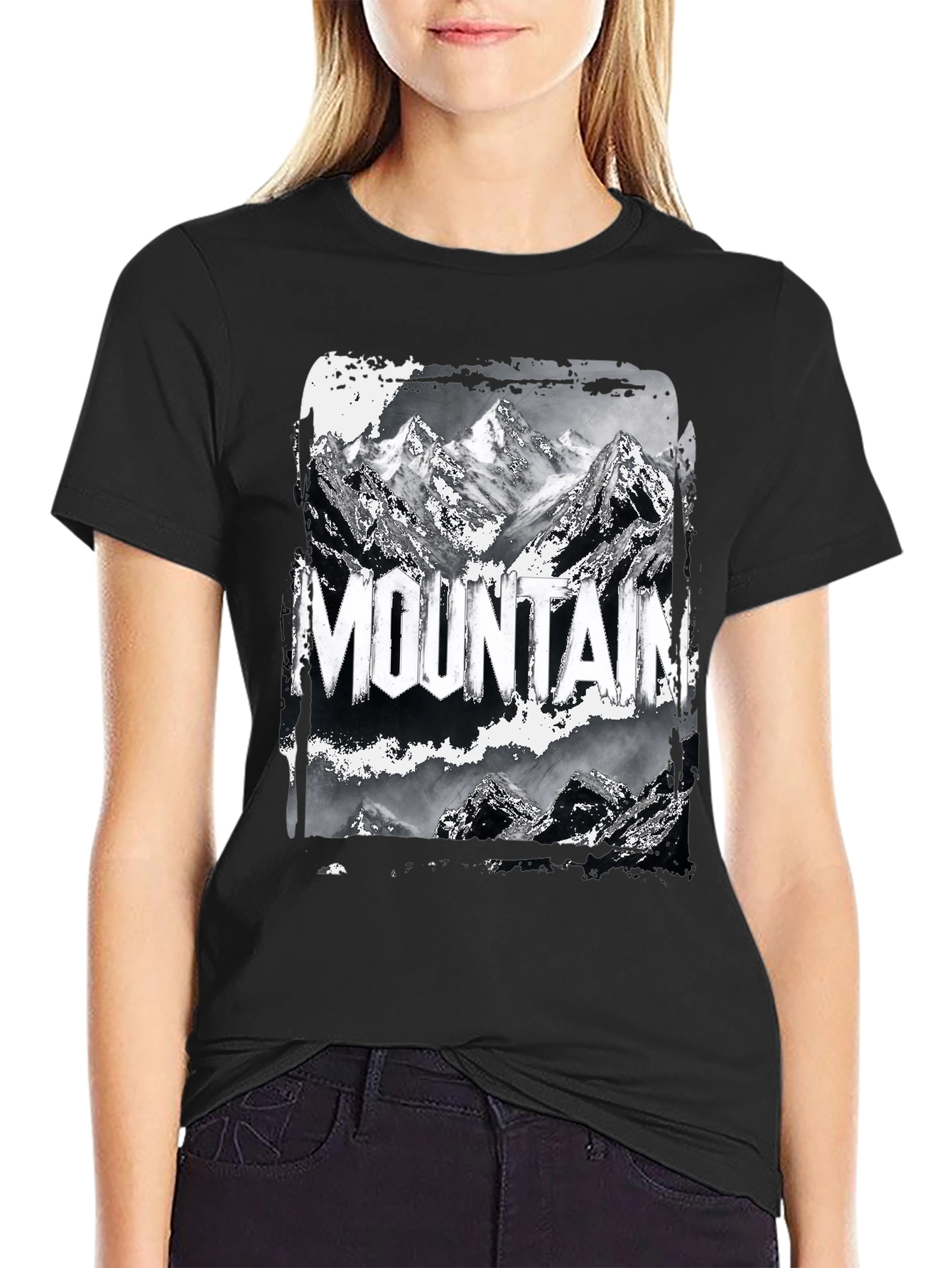 Mountain Graphic Black T-Shirt