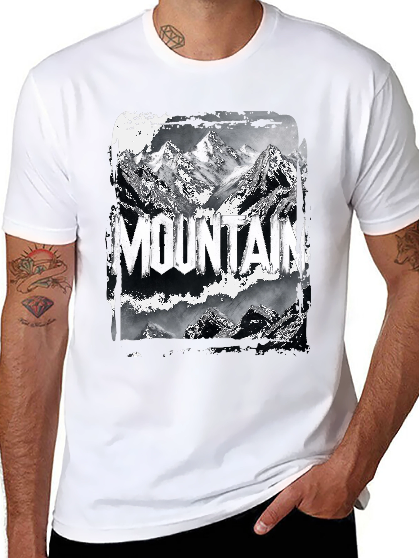 Mountain Graphic Black T-Shirt