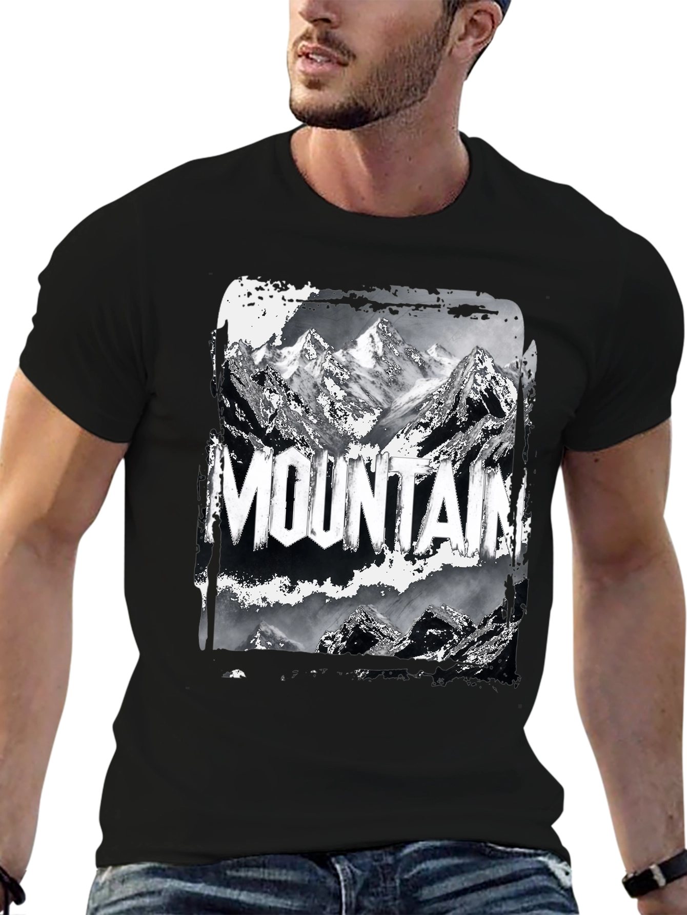 Mountain Graphic Black T-Shirt