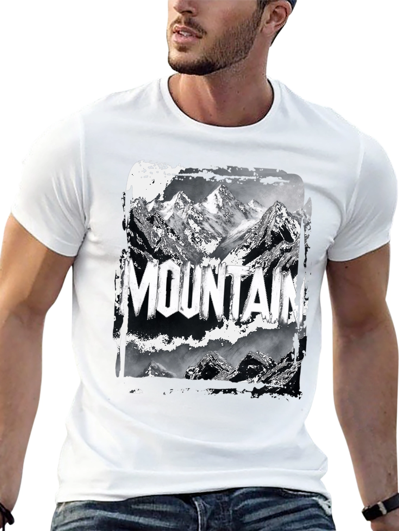 Mountain Graphic Black T-Shirt
