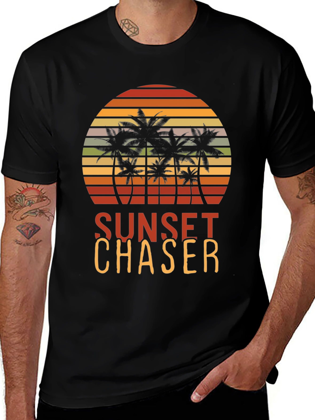 Sunset Chaser Palm Tree Graphic Tee