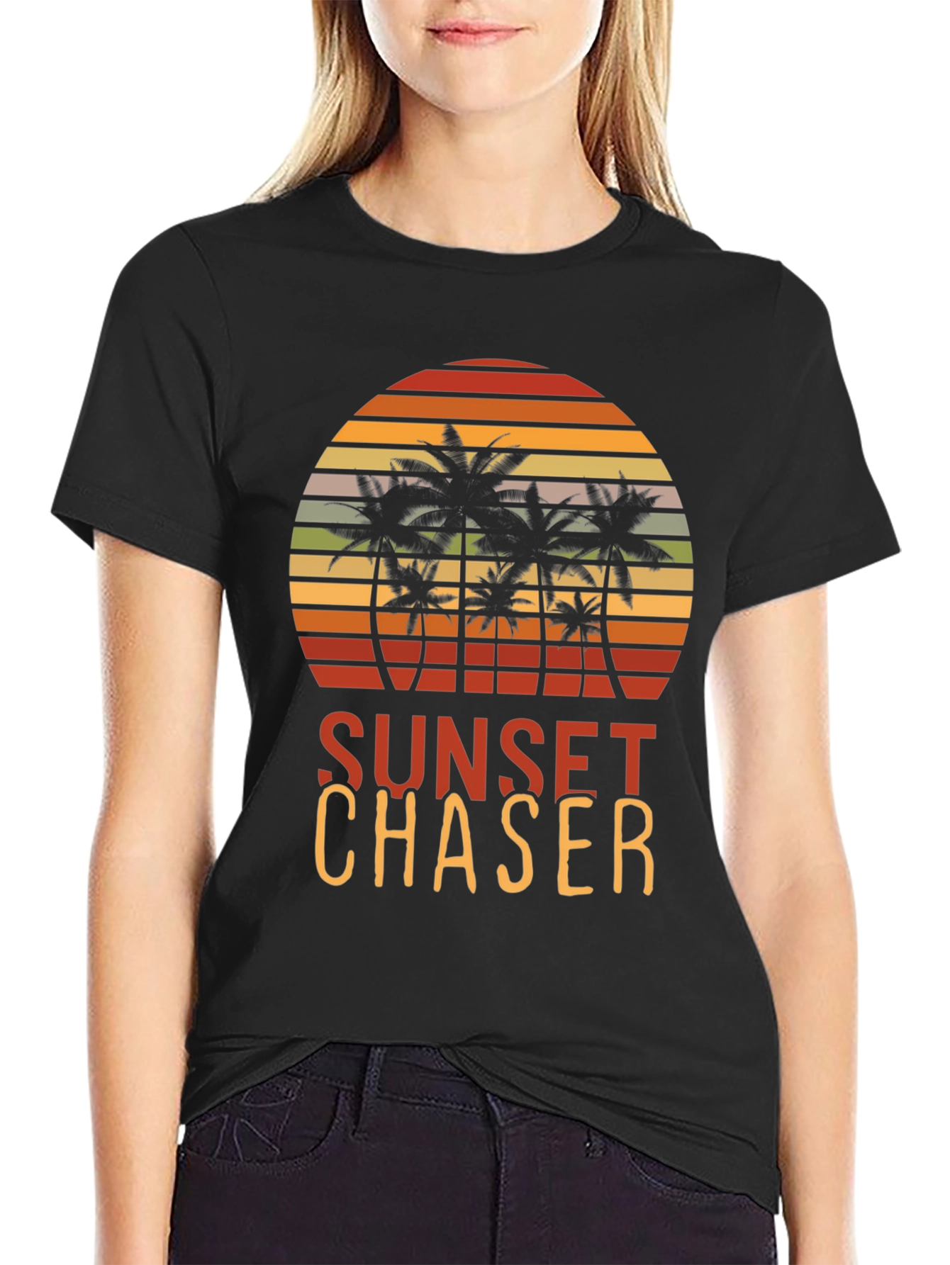 Sunset Chaser Palm Tree Graphic Tee