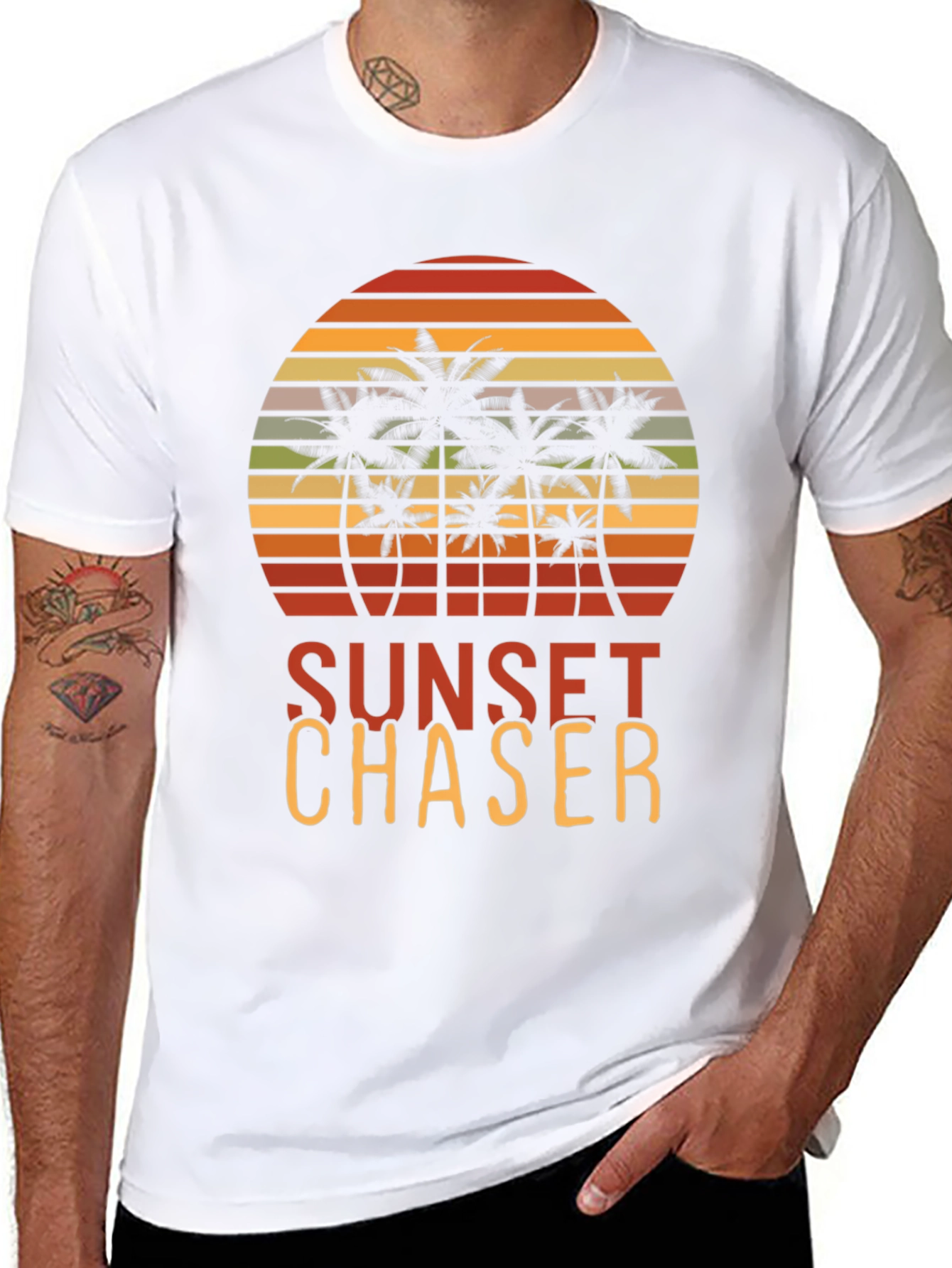 Sunset Chaser Palm Tree Graphic Tee