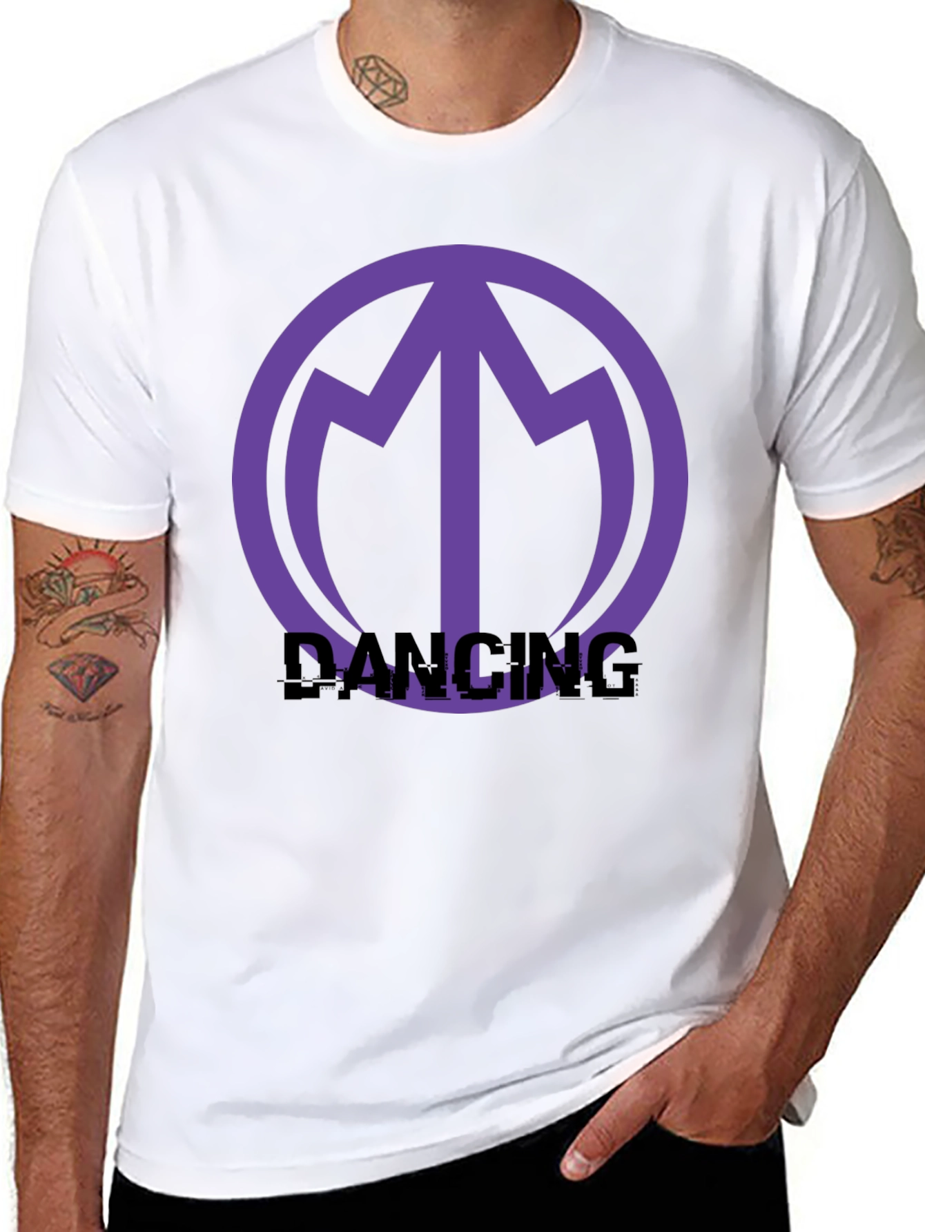 Dancing Logo Graphic Tee - Stylish Comfort