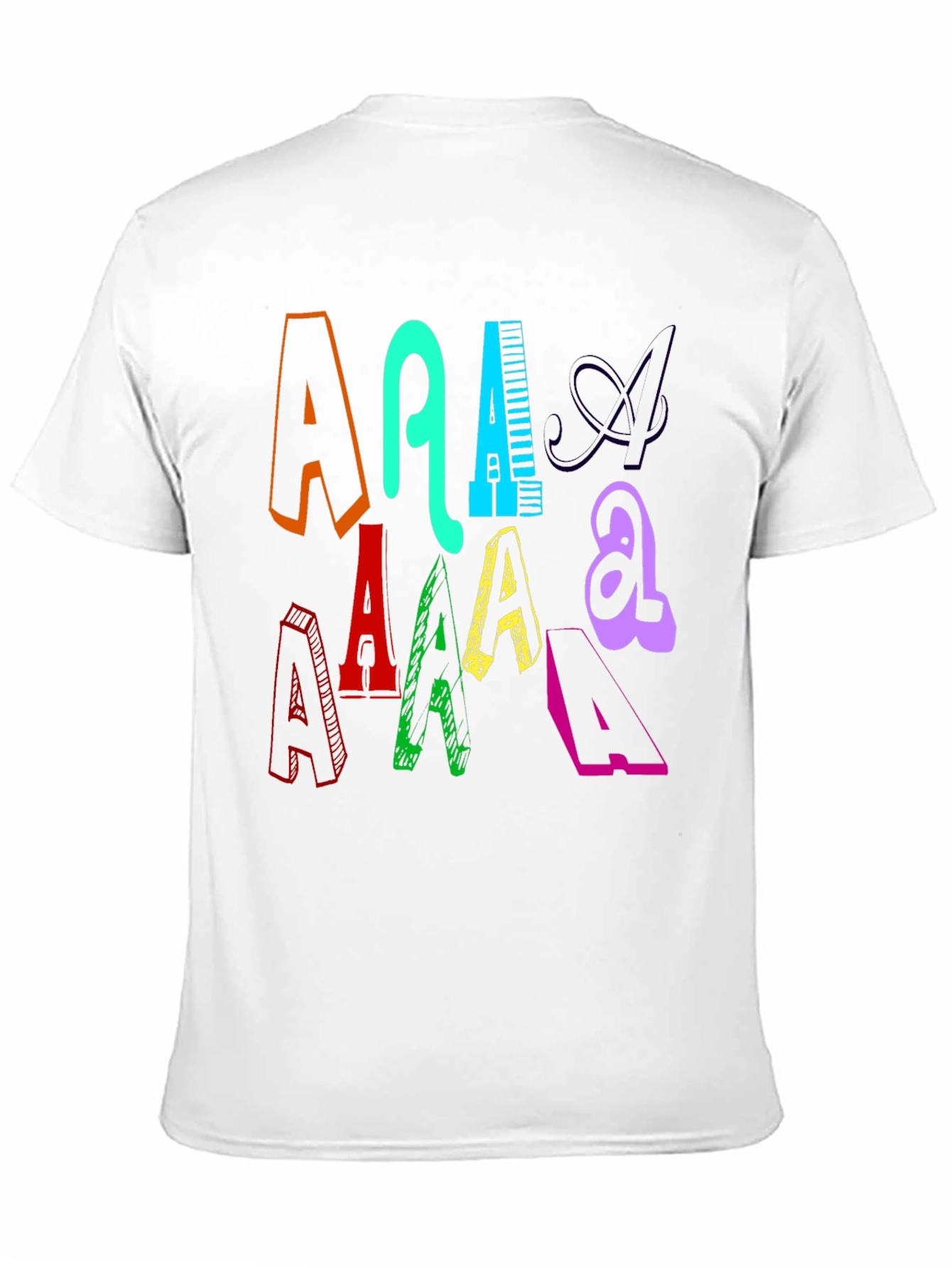 Bold A Graphic Tee - Vivid Letter Design