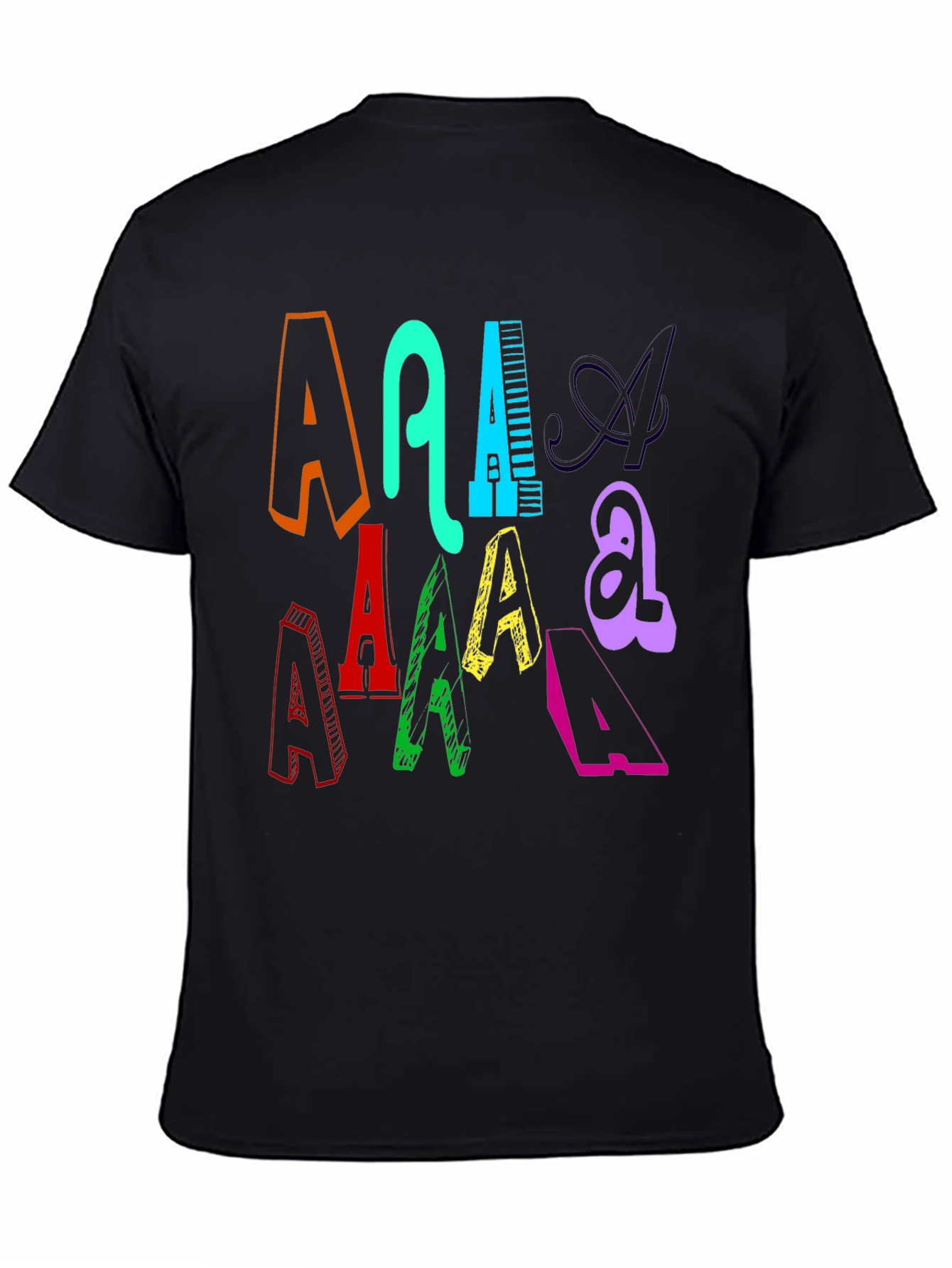 Bold A Graphic Tee - Vivid Letter Design