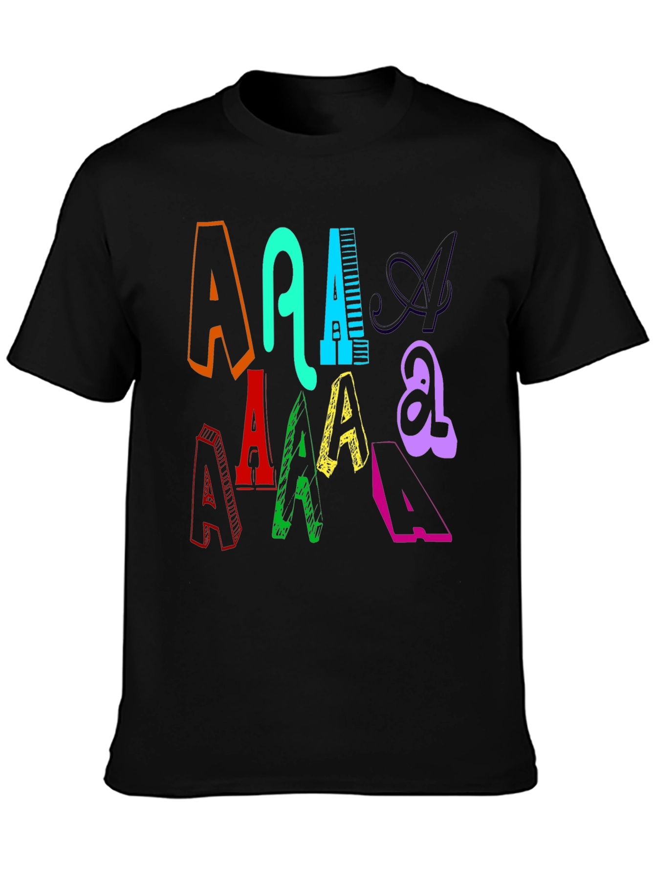 Bold A Graphic Tee - Vivid Letter Design