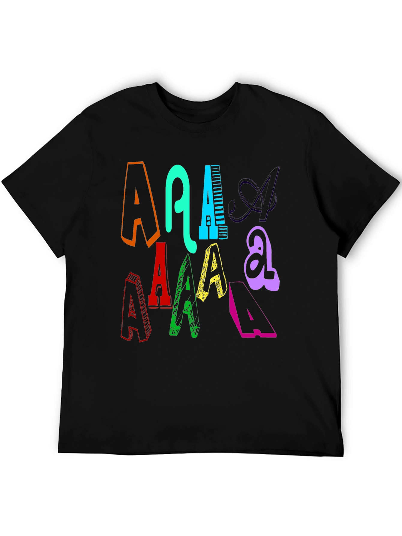 Bold A Graphic Tee - Vivid Letter Design
