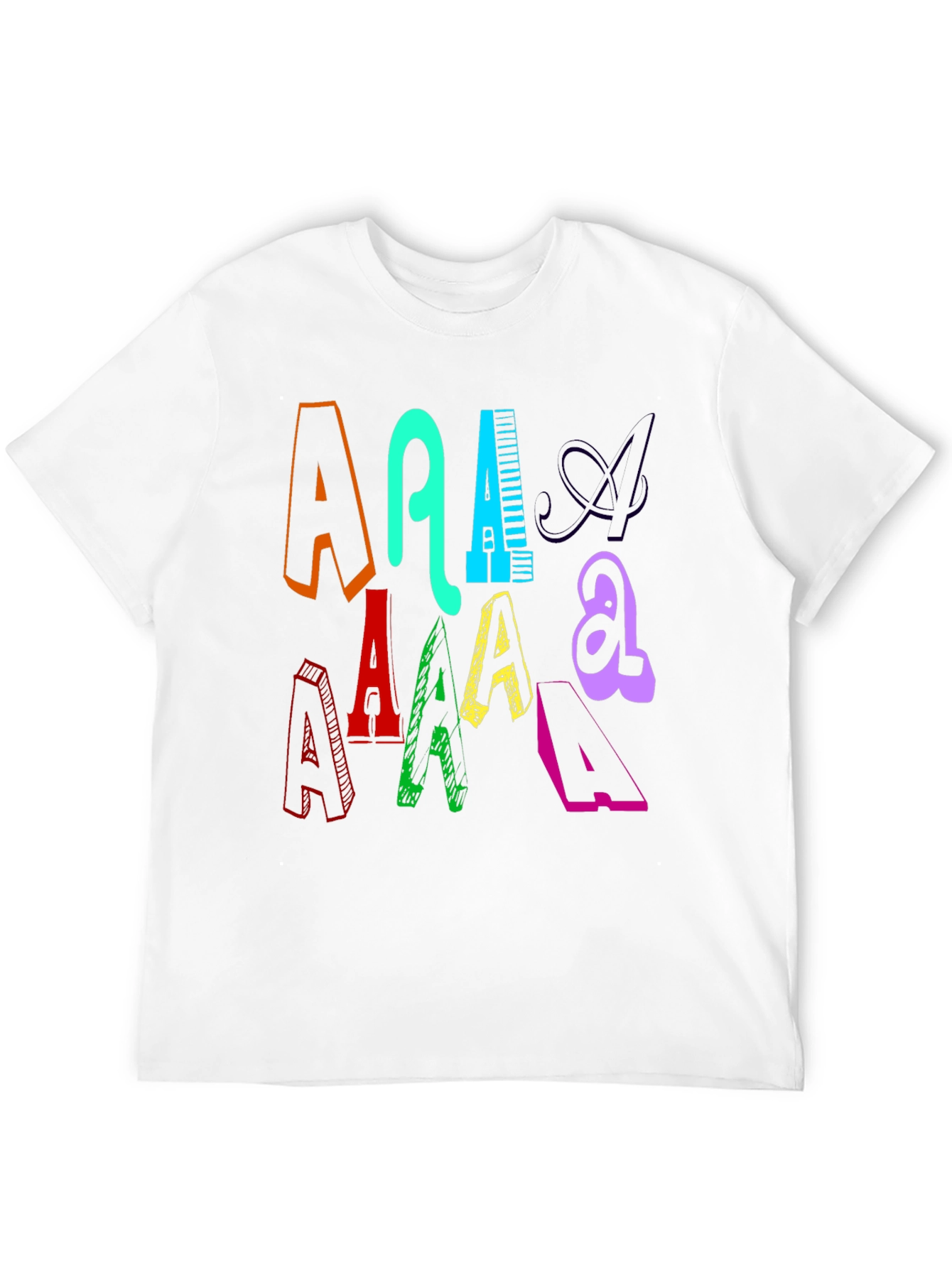 Bold A Graphic Tee - Vivid Letter Design