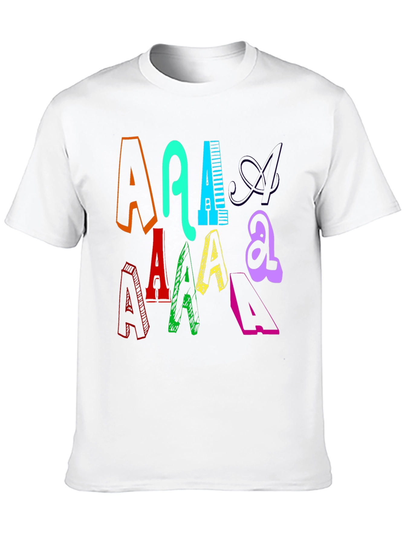 Bold A Graphic Tee - Vivid Letter Design