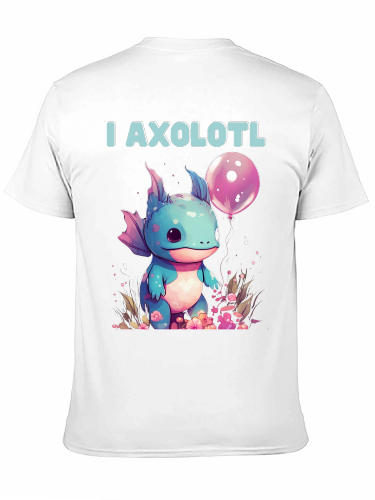 I Axolotl T-Shirt: Cute Amphibian with Balloon