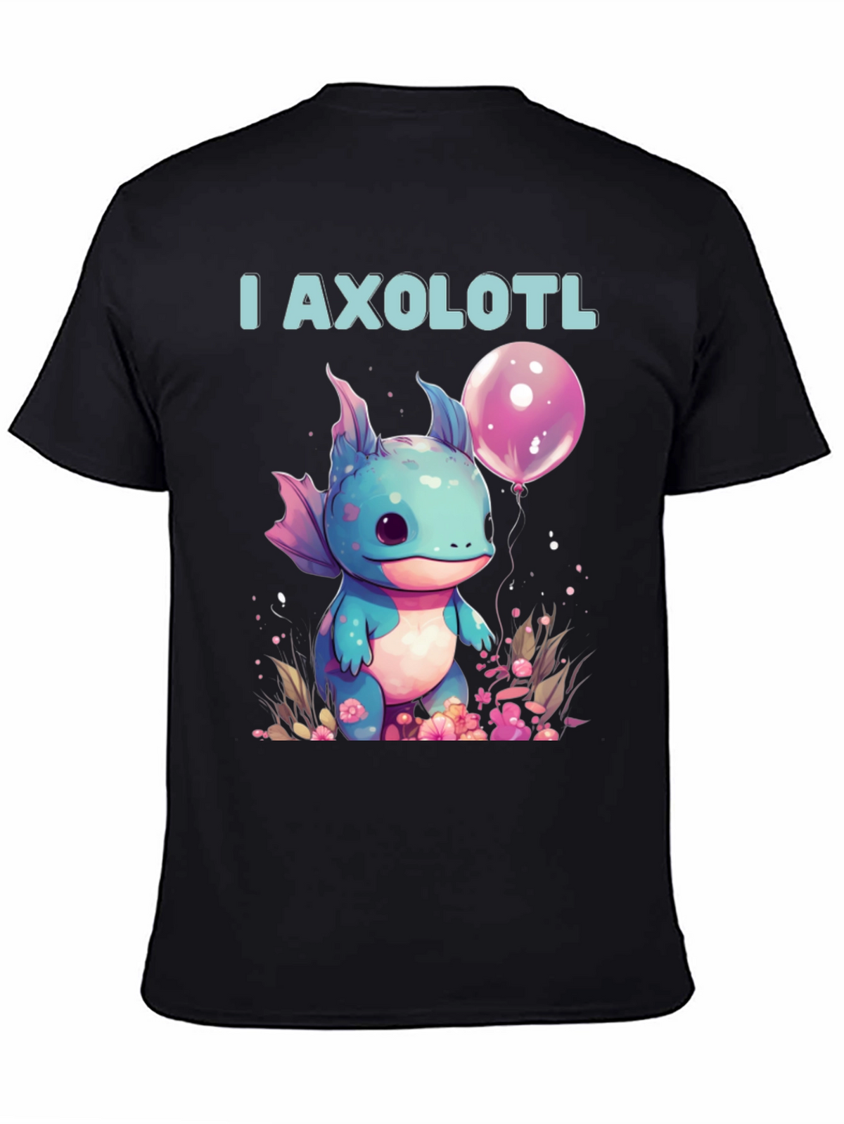 I Axolotl T-Shirt: Cute Amphibian with Balloon