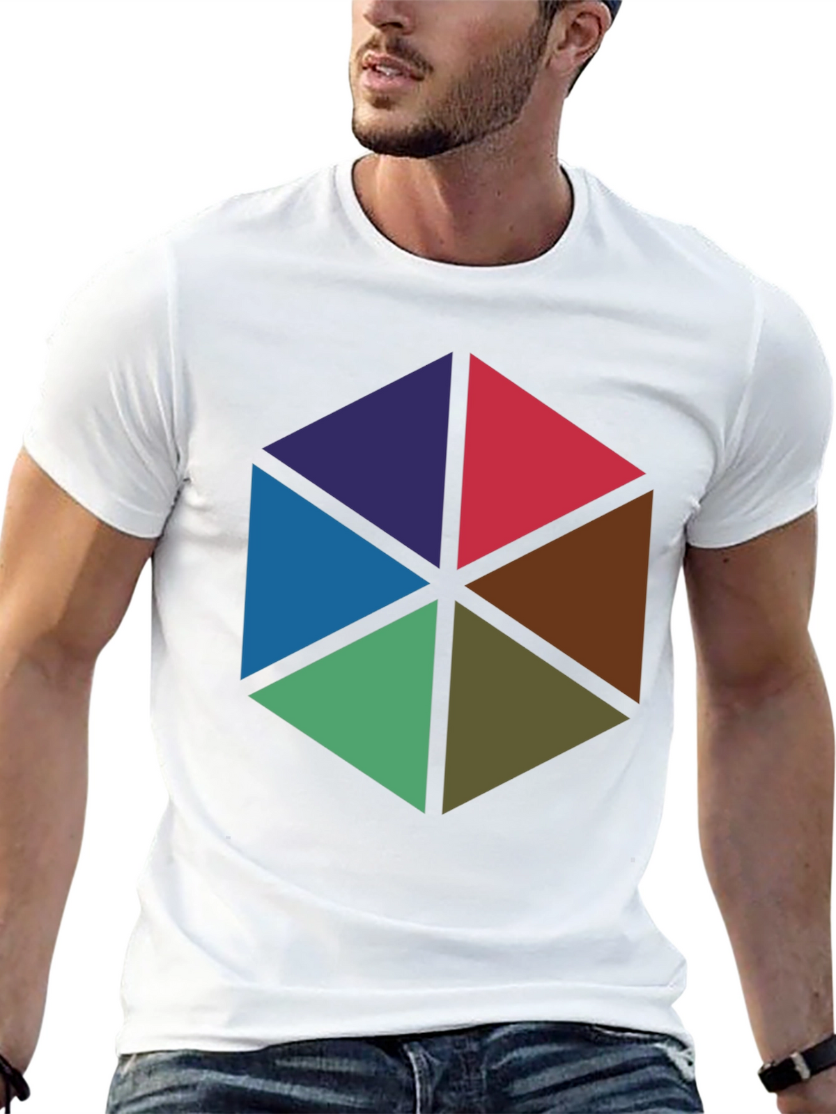 Geometric Triangles T-Shirt - Bold & Modern Design