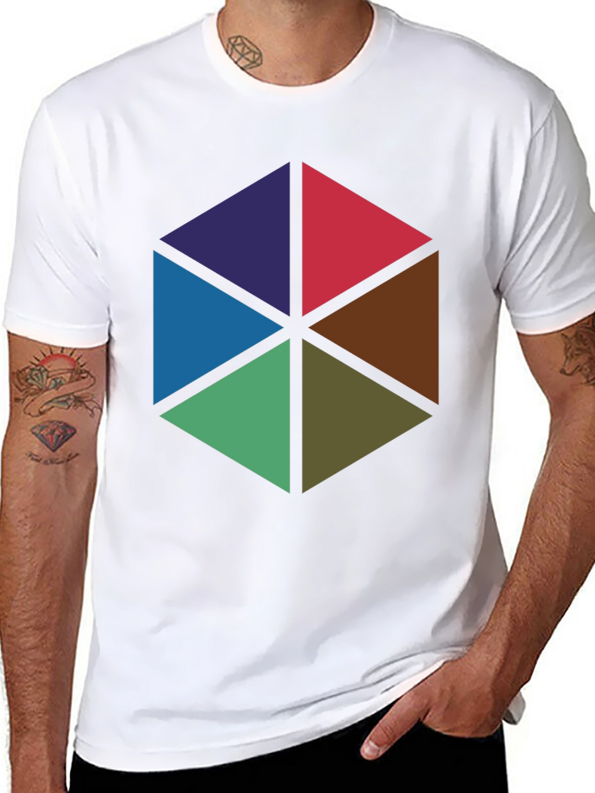 Geometric Triangles T-Shirt - Bold & Modern Design