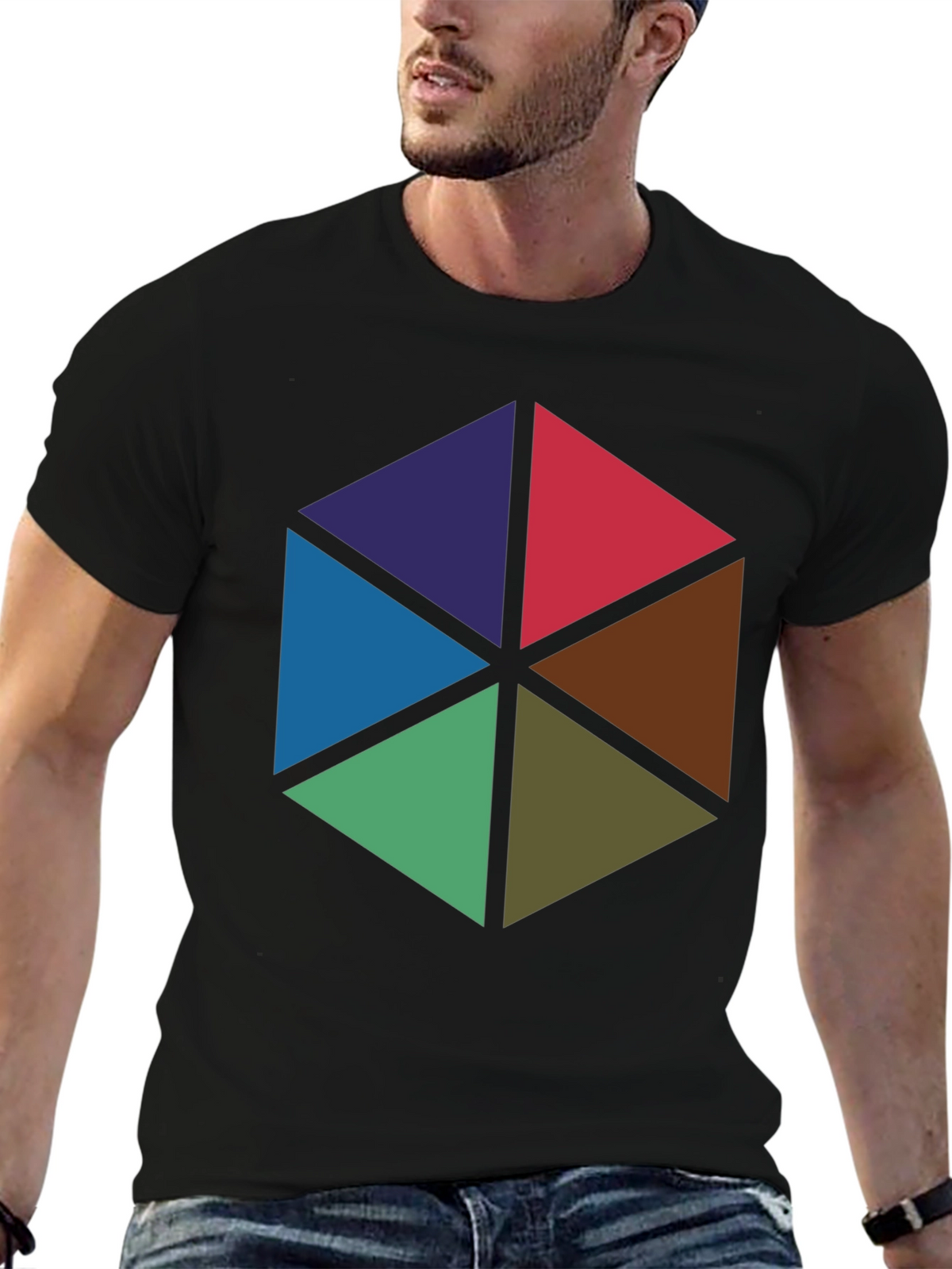 Geometric Triangles T-Shirt - Bold & Modern Design
