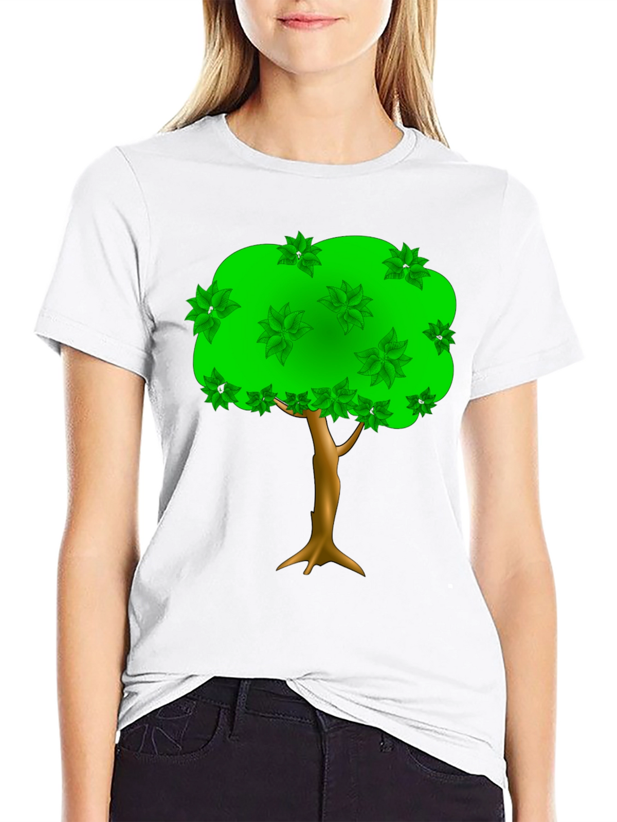Natures Embrace Tee: Tree Graphic Black T-Shirt