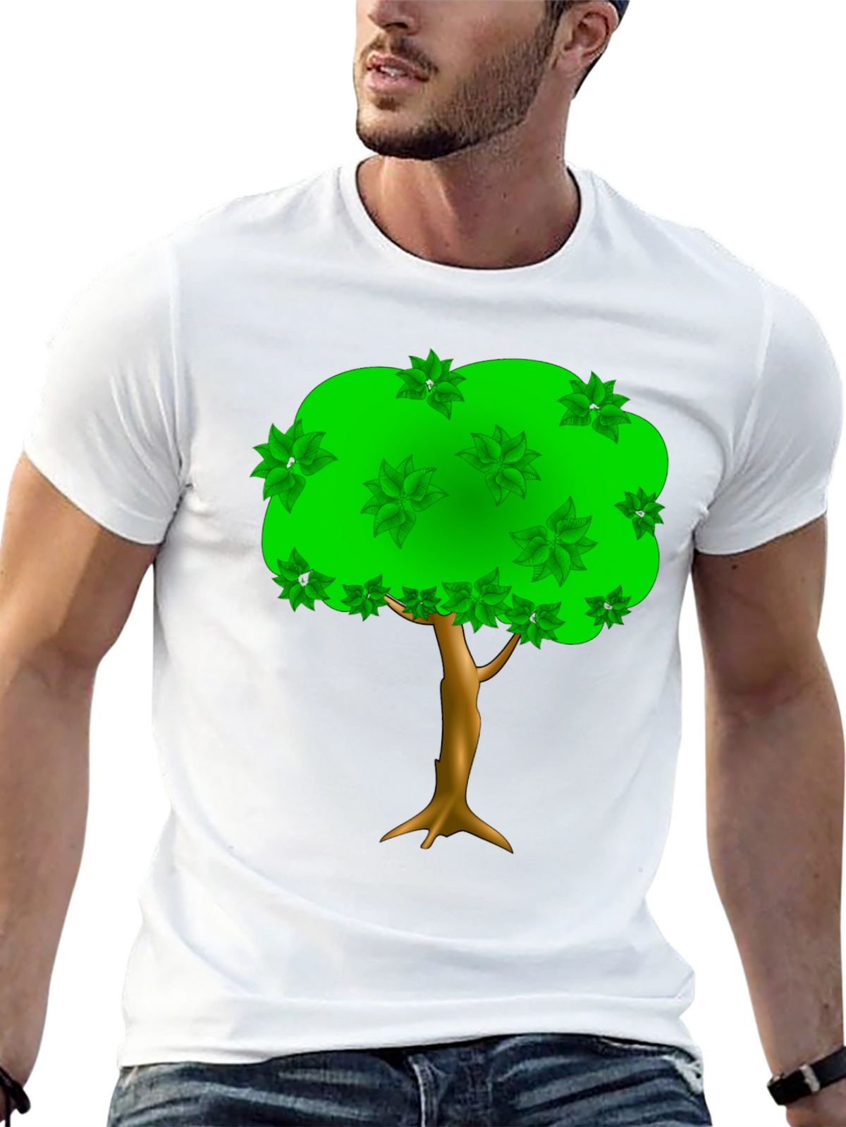 Natures Embrace Tee: Tree Graphic Black T-Shirt