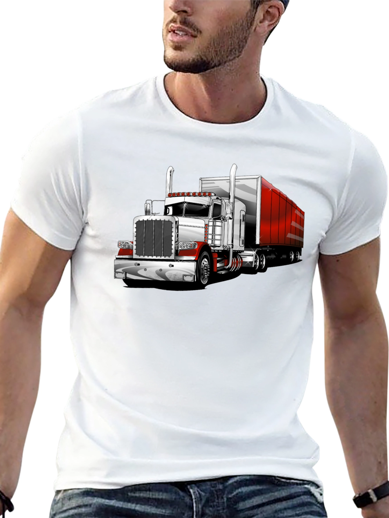 Truck Graphic Tee - Black Cotton