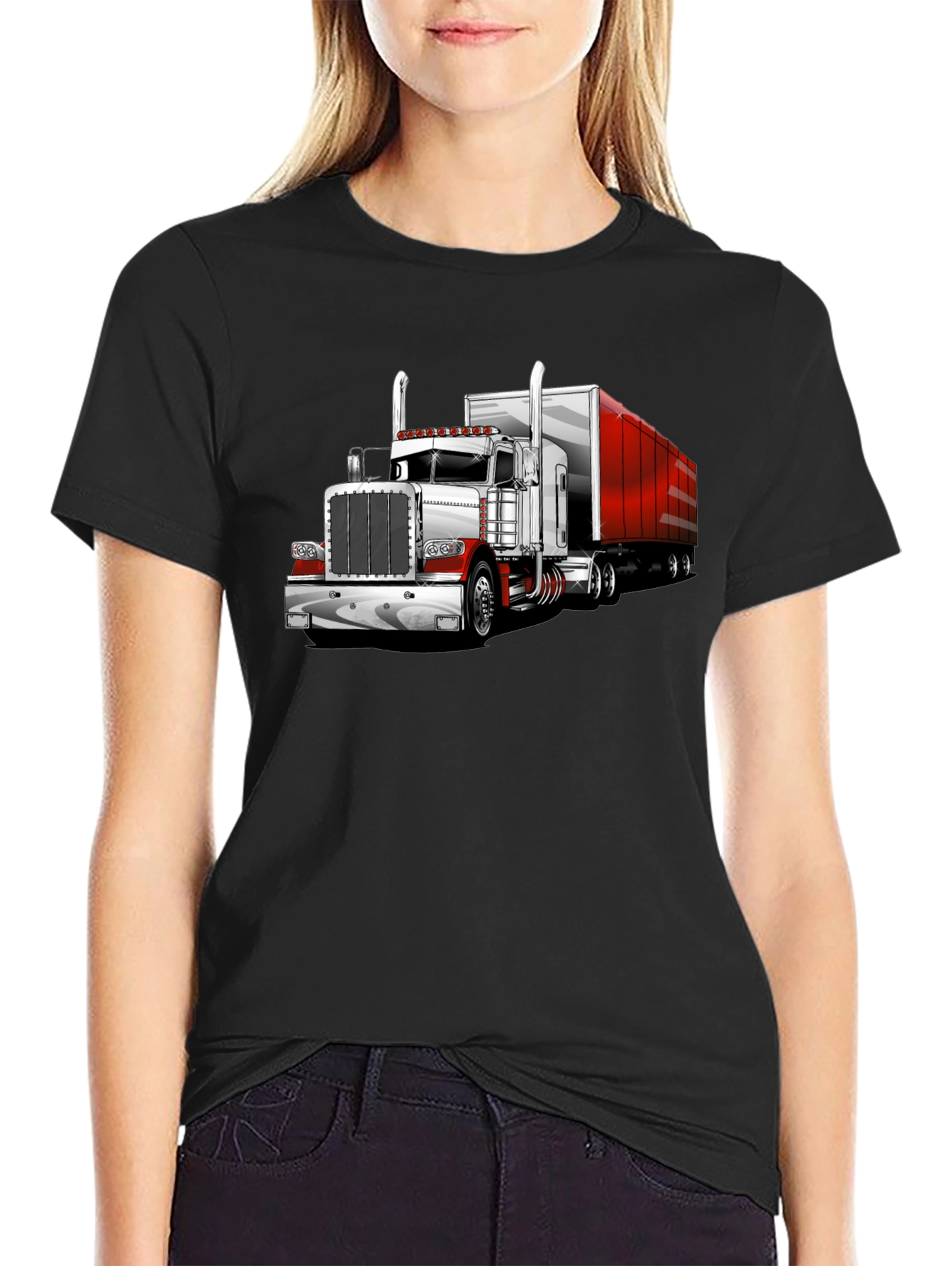 Truck Graphic Tee - Black Cotton