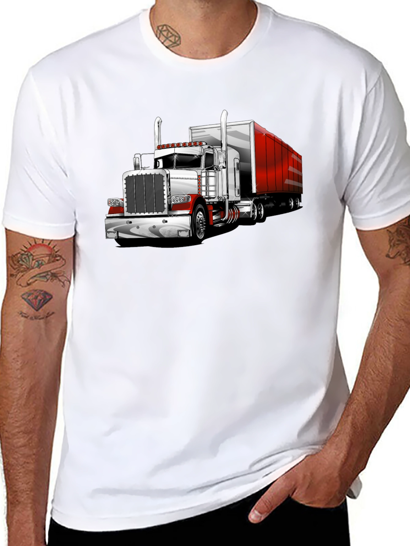 Truck Graphic Tee - Black Cotton